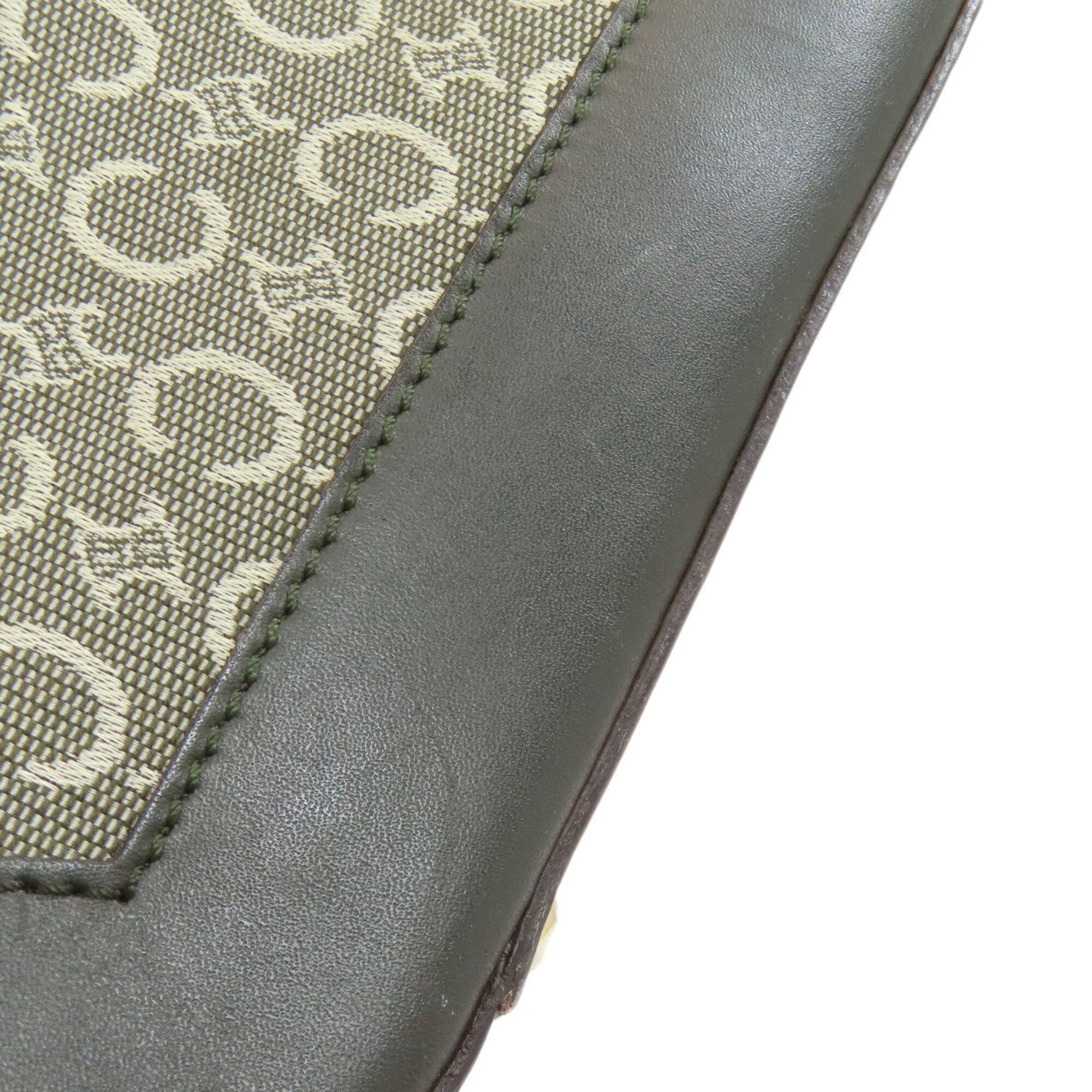 Celine Macadam Green Canvas Handbag (Pre-Owned)