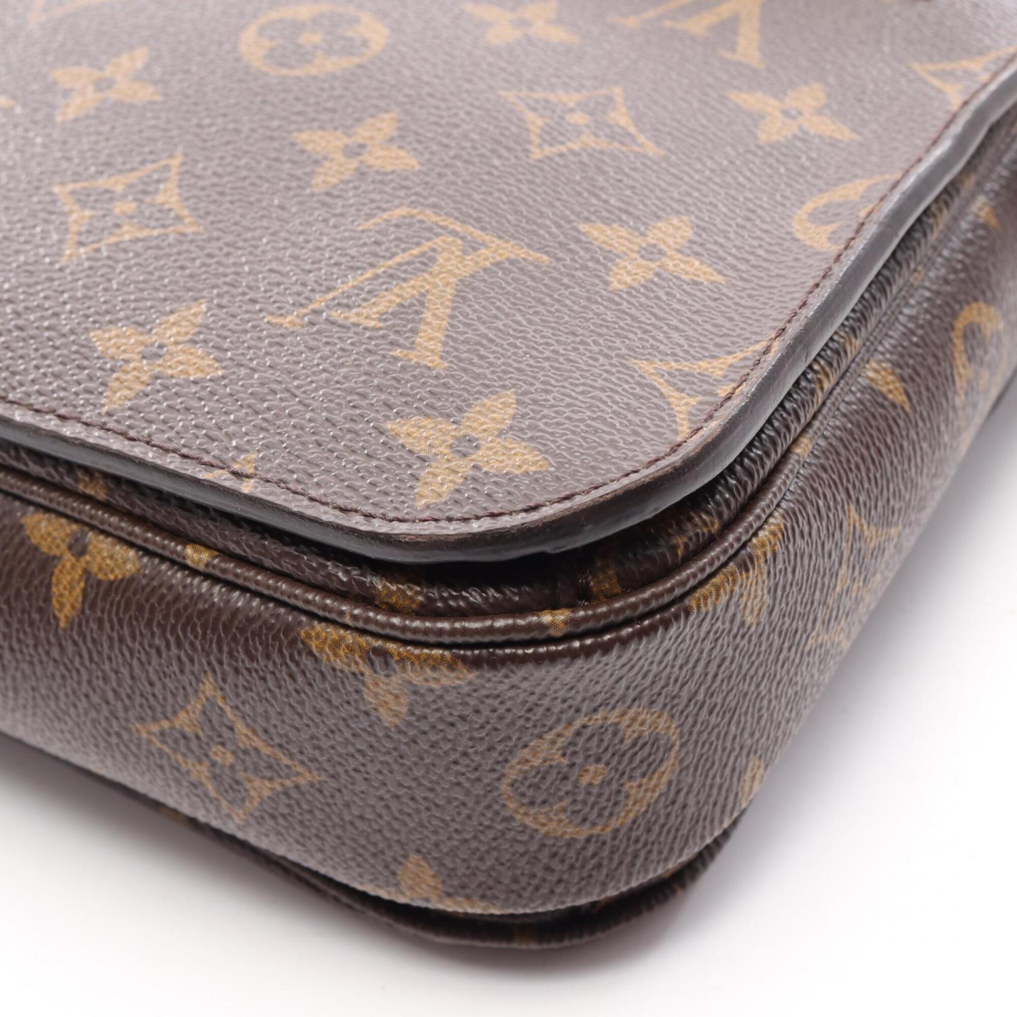 Louis Vuitton Brown Pvc Leather Handbag Pochette (Pre-Owned)