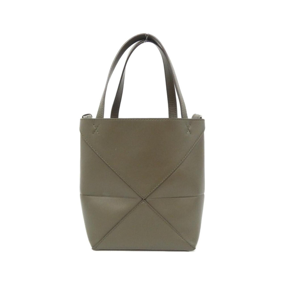 Loewe Dark Khaki Green Leather Handbag (Pre-Owned)