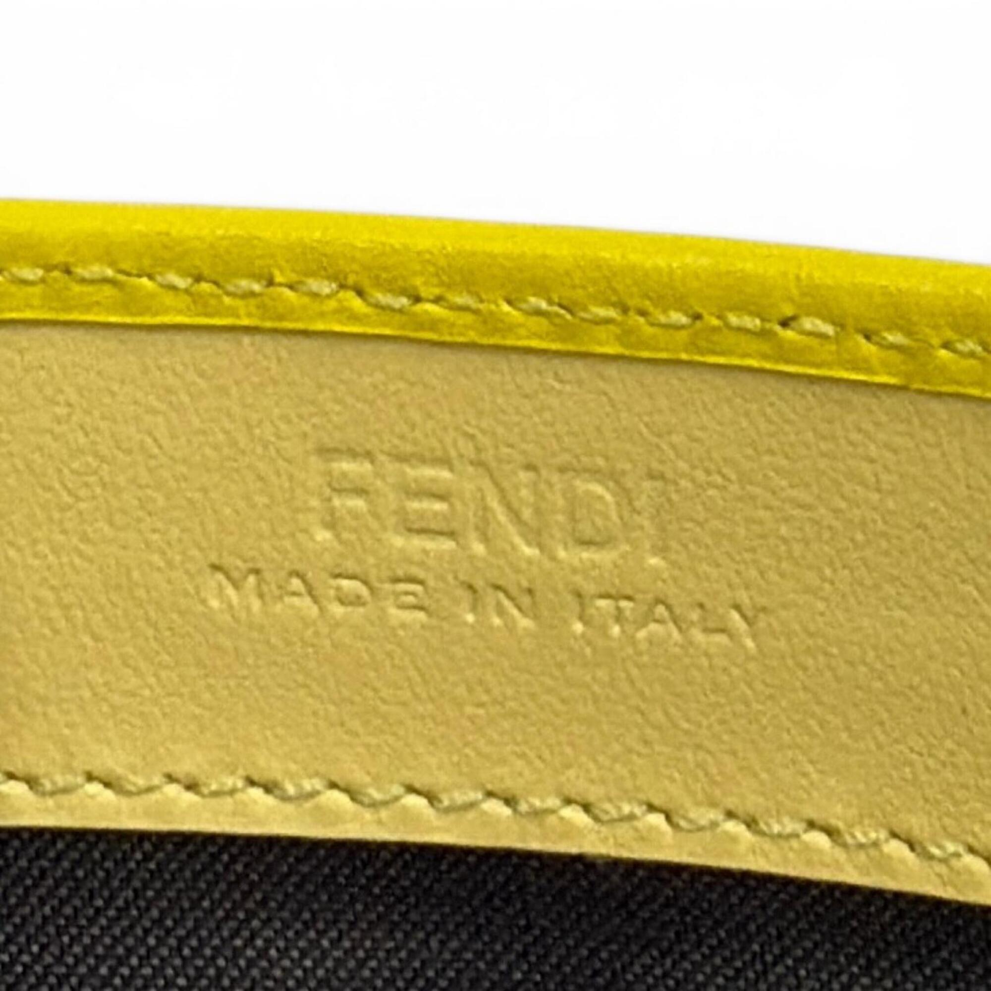 Fendi Yellow Leather Long Wallet (Bi-Fold) (Pre-Owned)