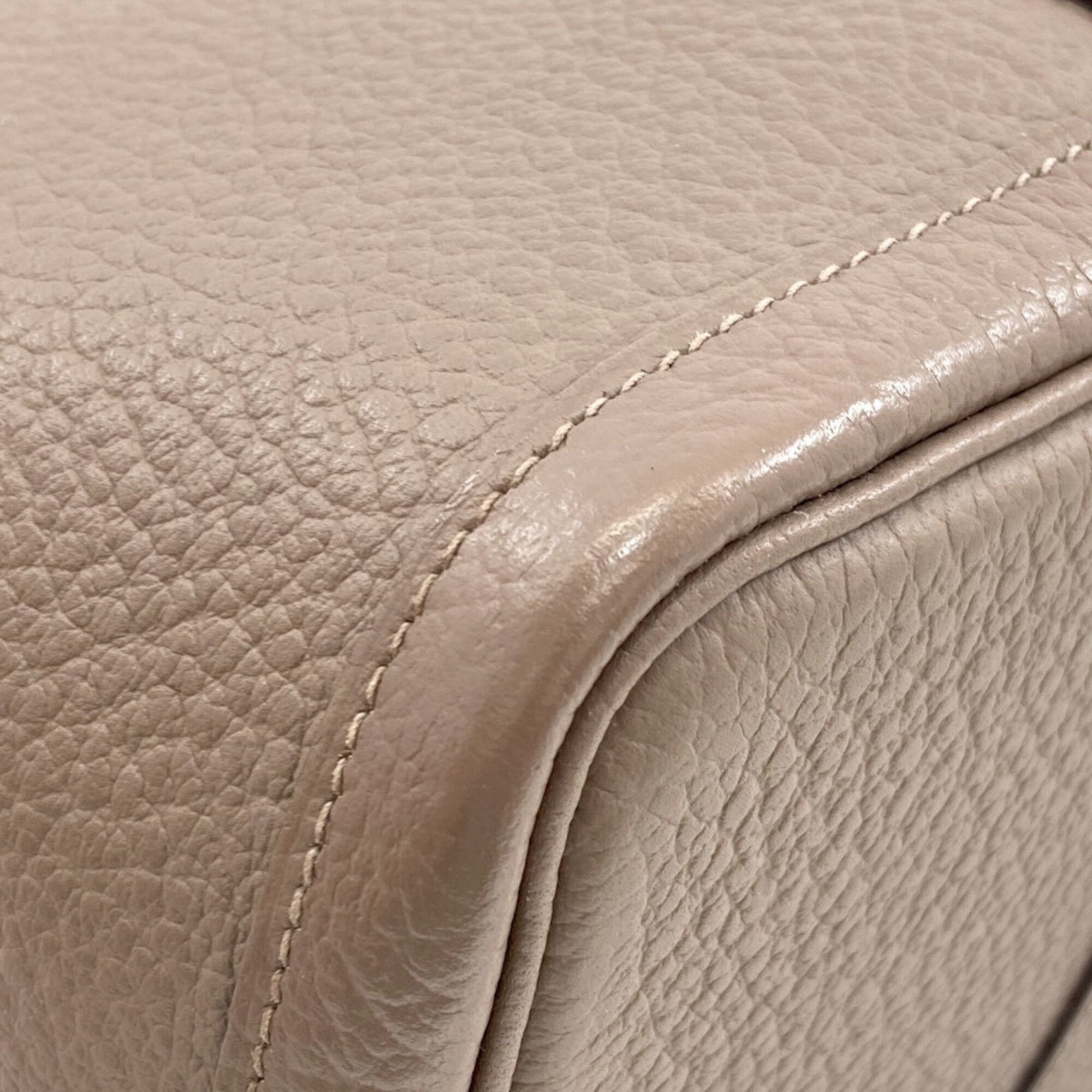 Hermes Gray Vache Leather Handbag (Pre-Owned)