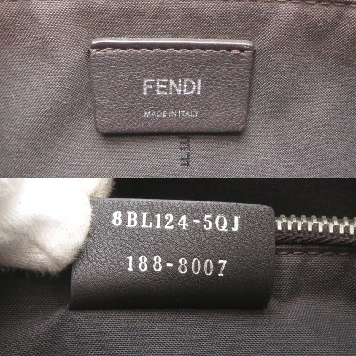 Fendi Beige Light Blue Leather Handbag (Pre-Owned)