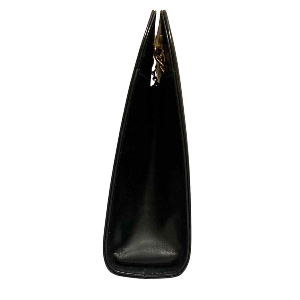 Salvatore Ferragamo Black Leather Clutch Bag Shoulder Bag (Pre-Owned)