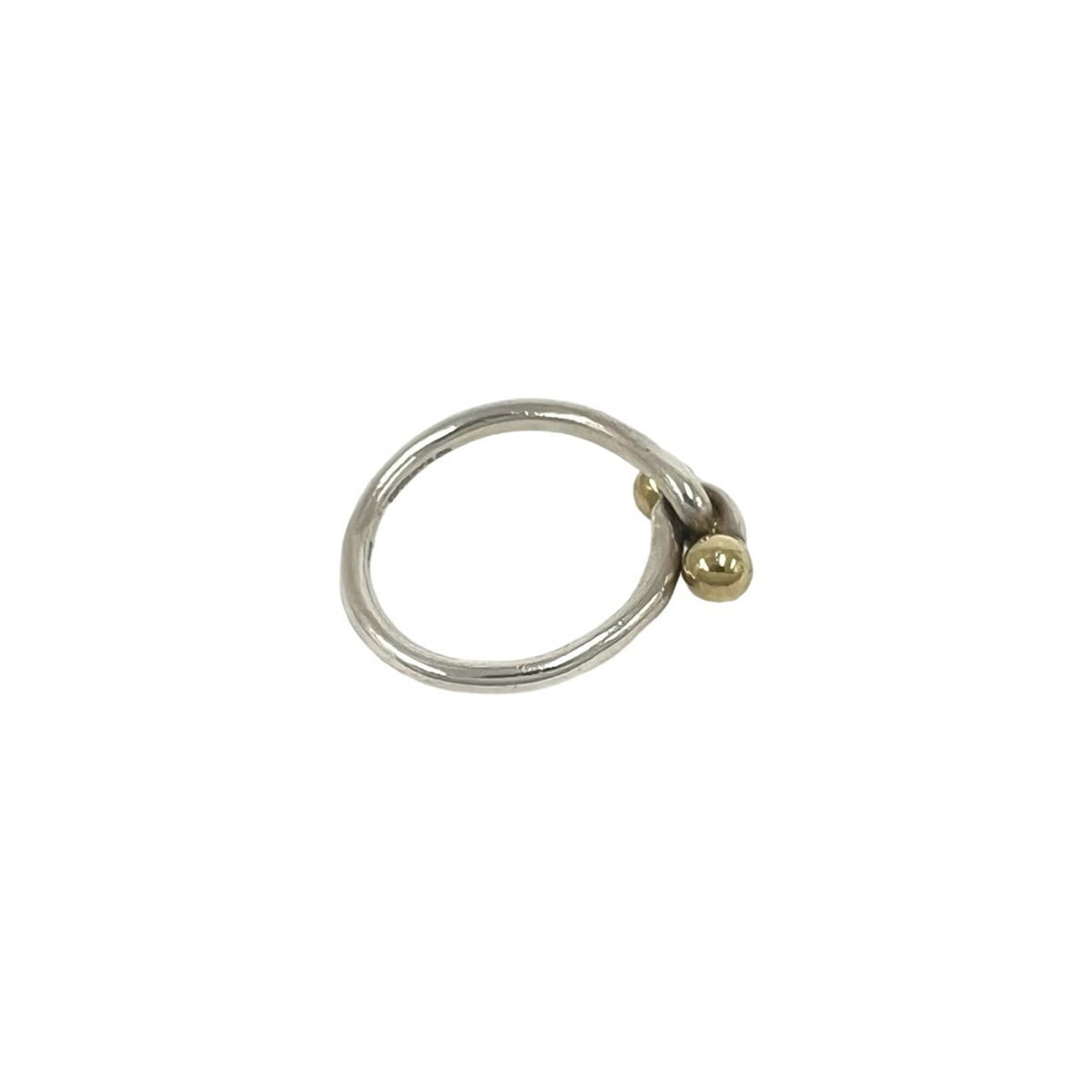 Tiffany Gold Silver Yellow Gold (18K) Silver 925 Band Ring (Pre-Owned)