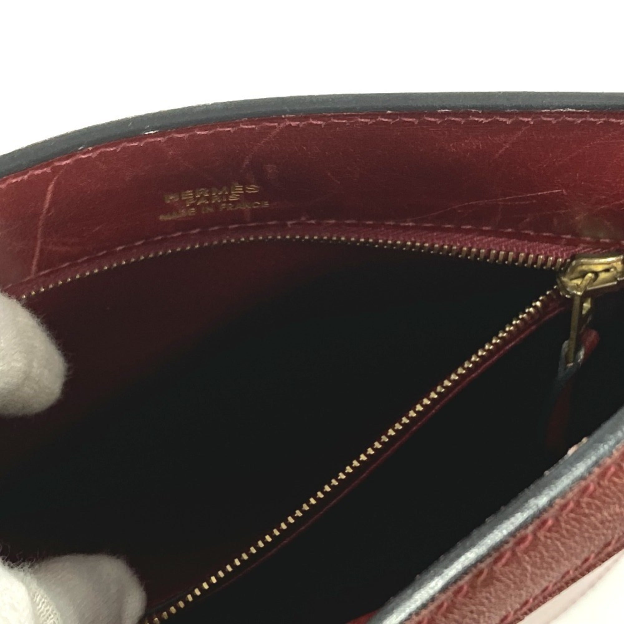 Hermes Brown Box Calf Leather Handbag Shoulder Bag Tote Bag (Pre-Owned)
