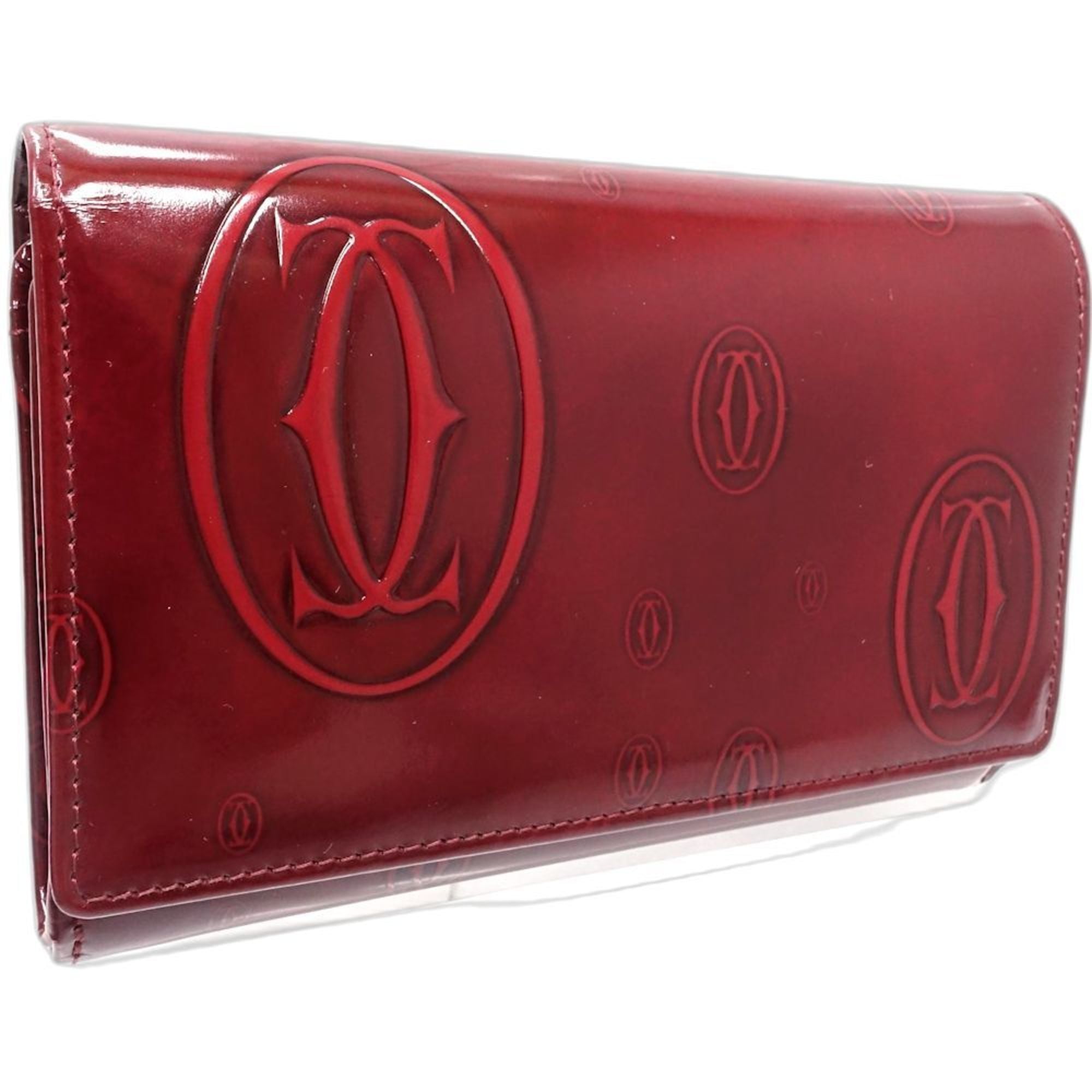 Cartier Bordeaux Patent Leather Wallet (Bi-Fold) (Pre-Owned)