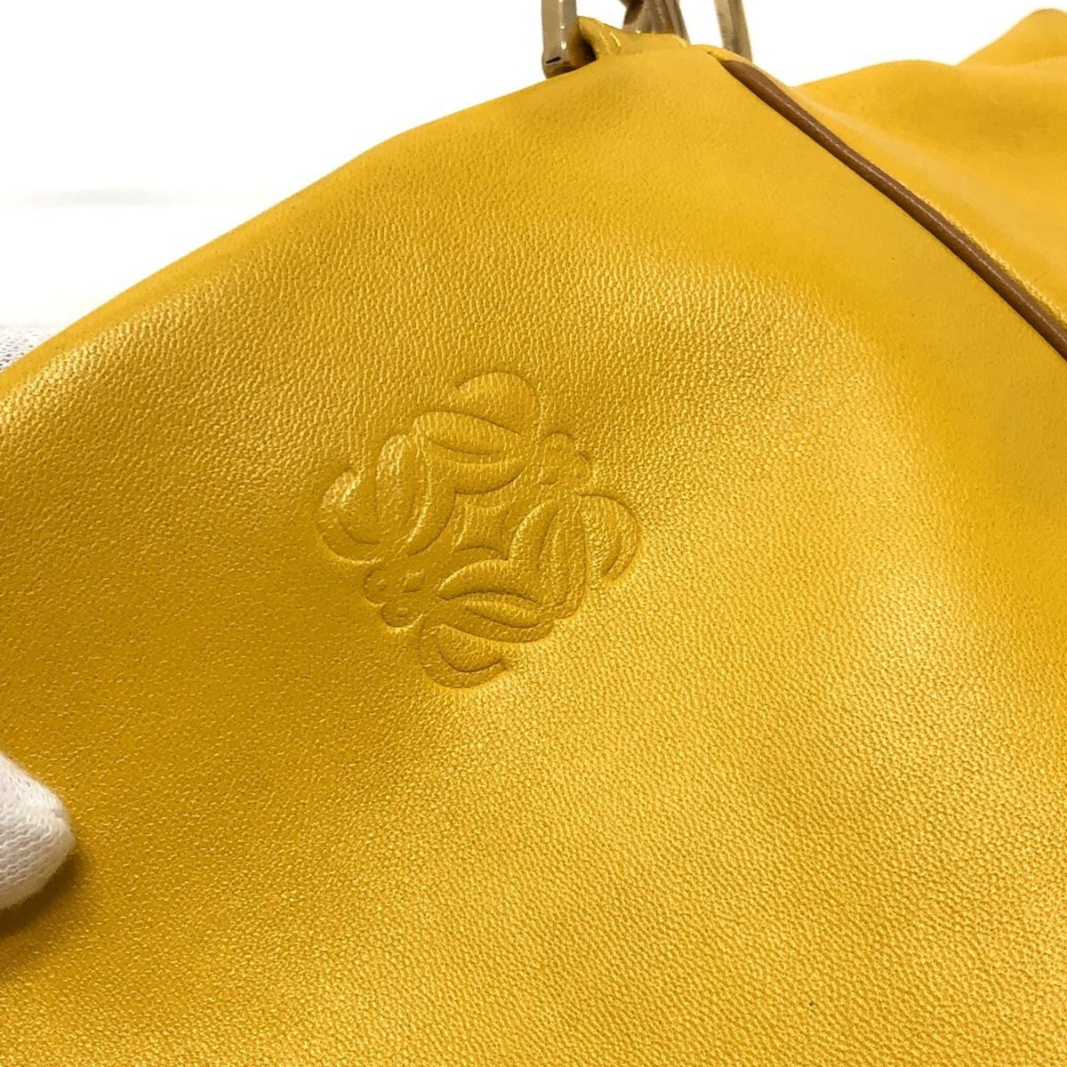 Loewe Yellow Leather Handbag Tote Bag (Pre-Owned)