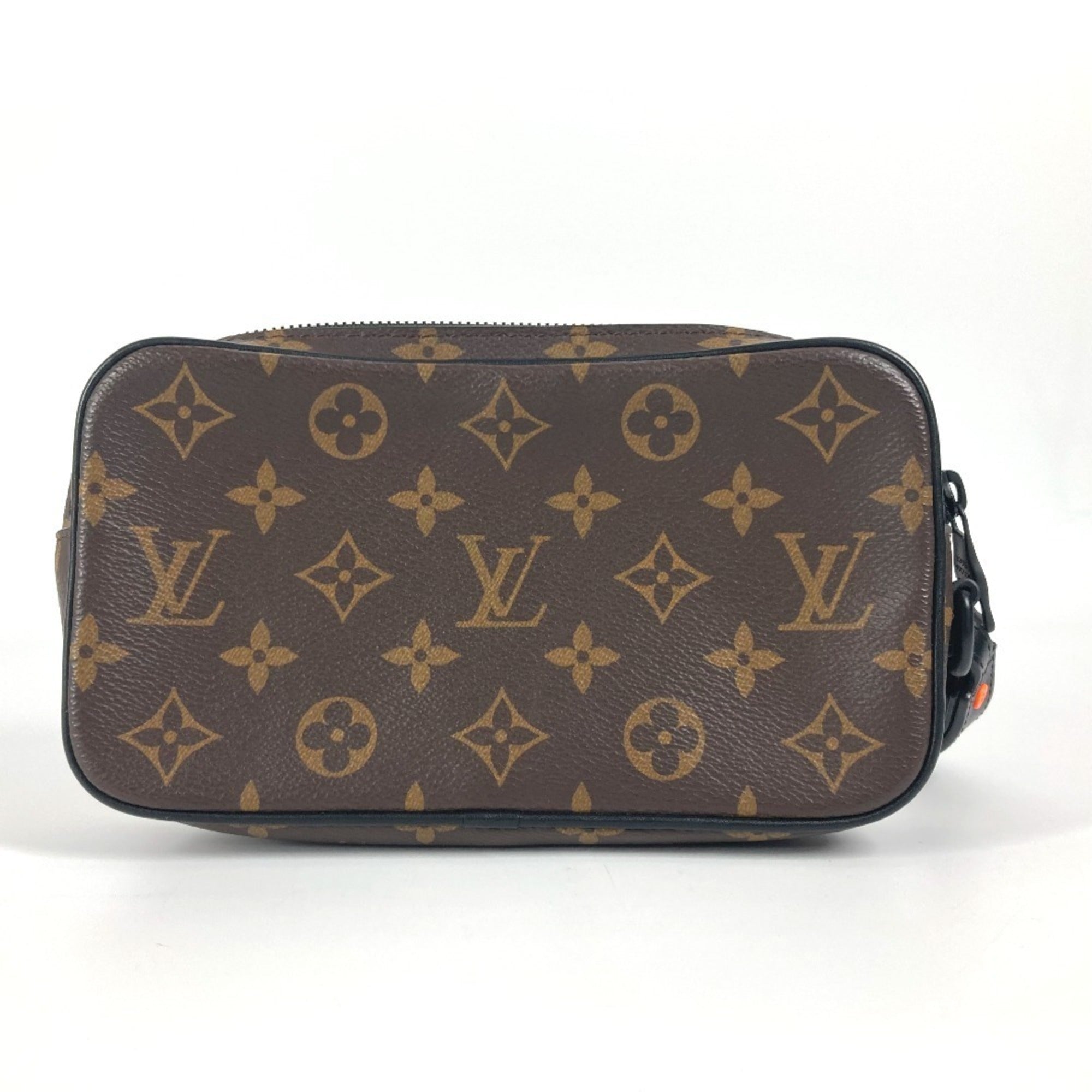 Louis Vuitton Black Brown Orange Monogram Clutch Bag Pochette Pouch (Pre-Owned)