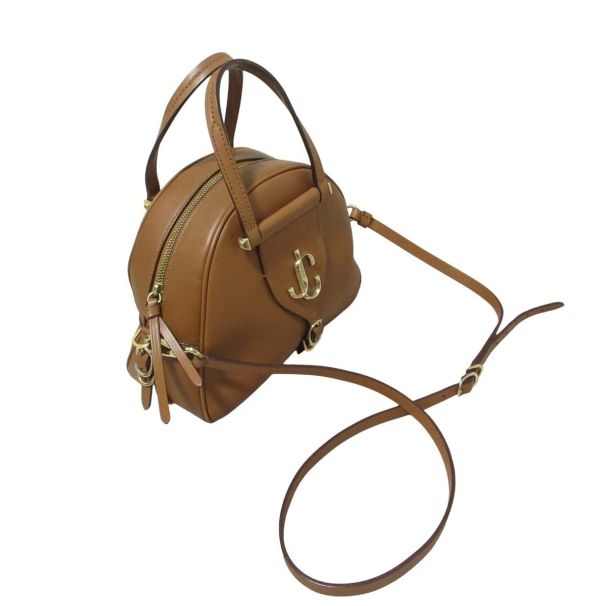 Jimmy Choo Brown Leather Handbag Shoulder Bag (Pre-Owned)