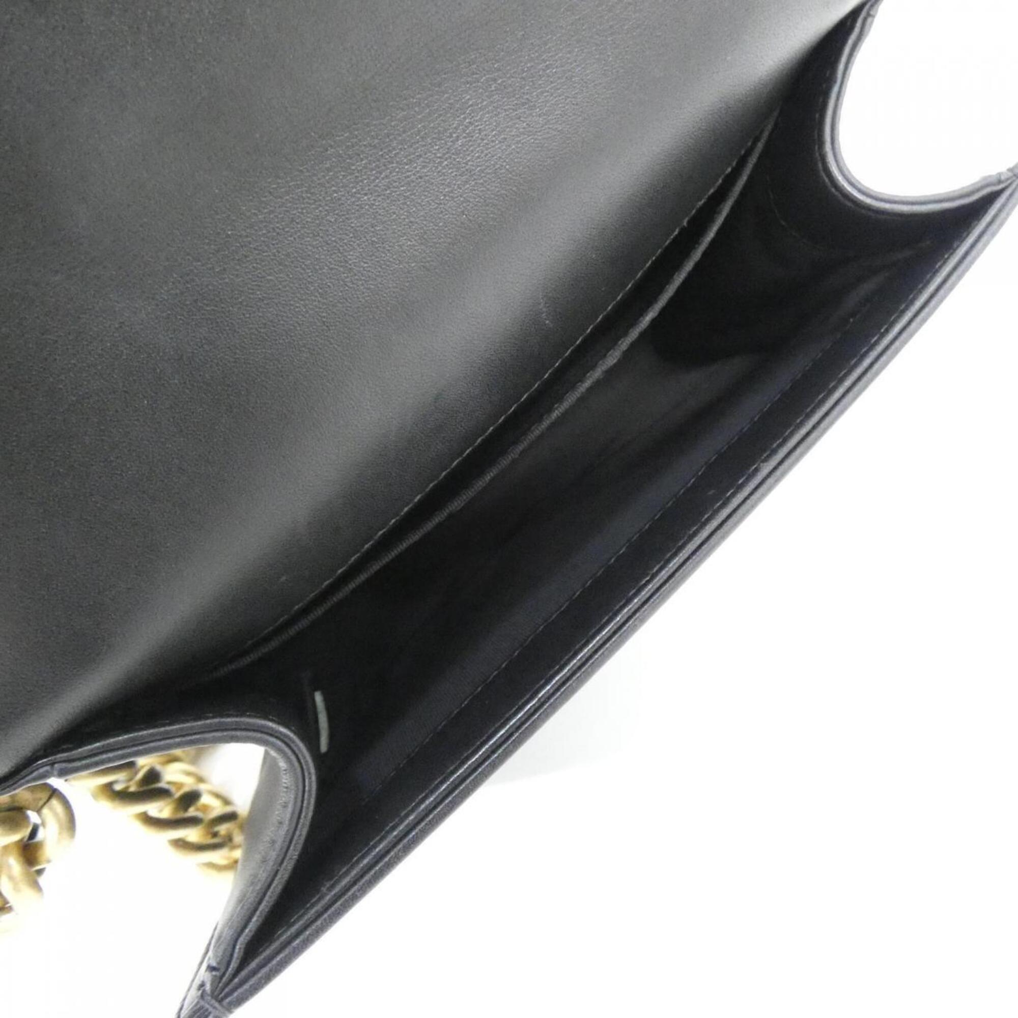 Chanel Black Leather Shoulder Bag (Pre-Owned)