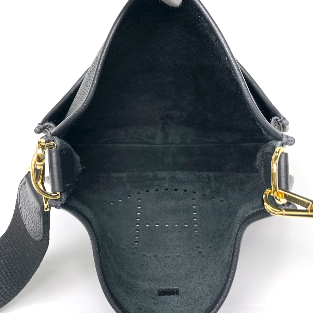 Hermes Black Taurillon Clemence Leather Shoulder Bag (Pre-Owned)