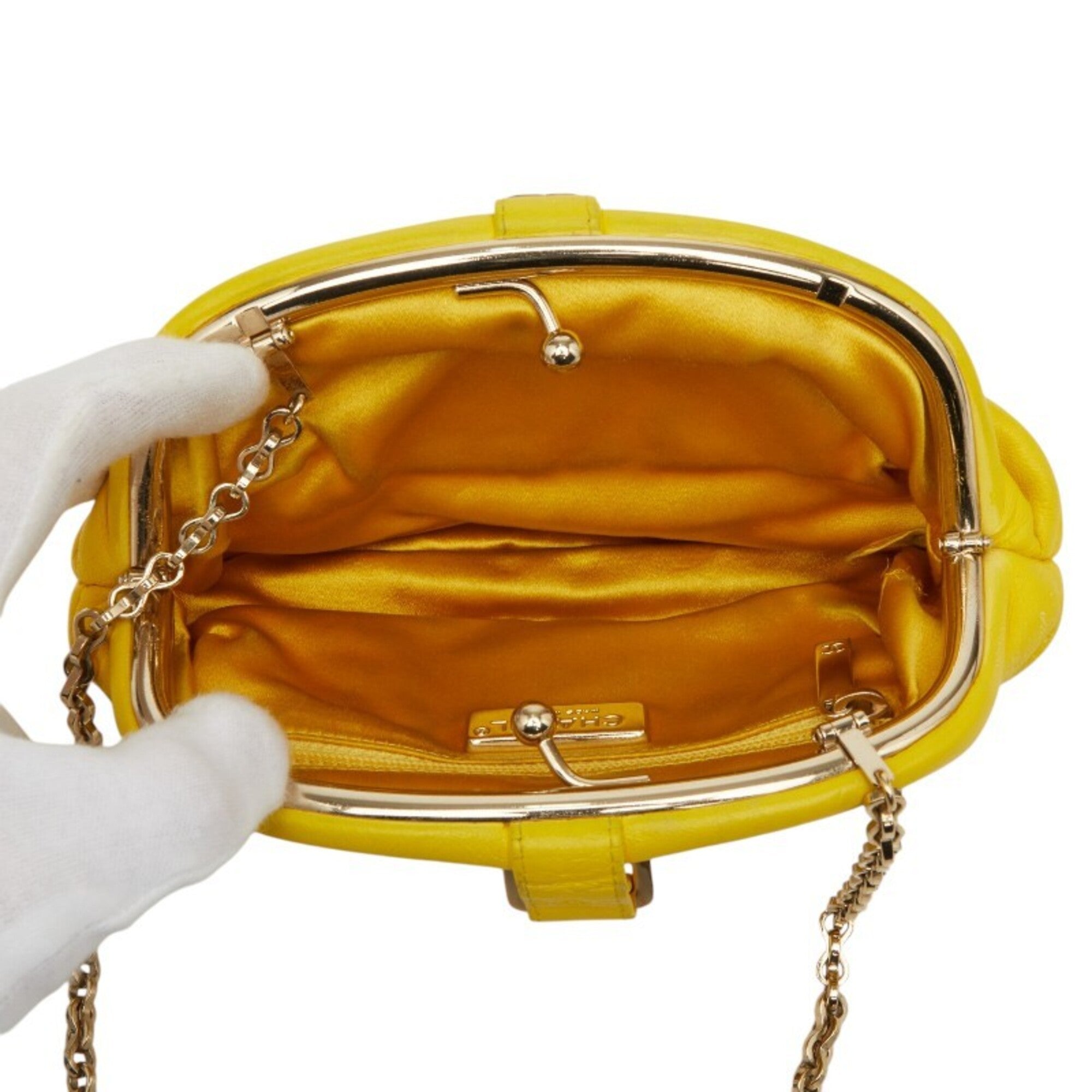 Chanel Yellow Leather Shoulder Bag (Pre-Owned)