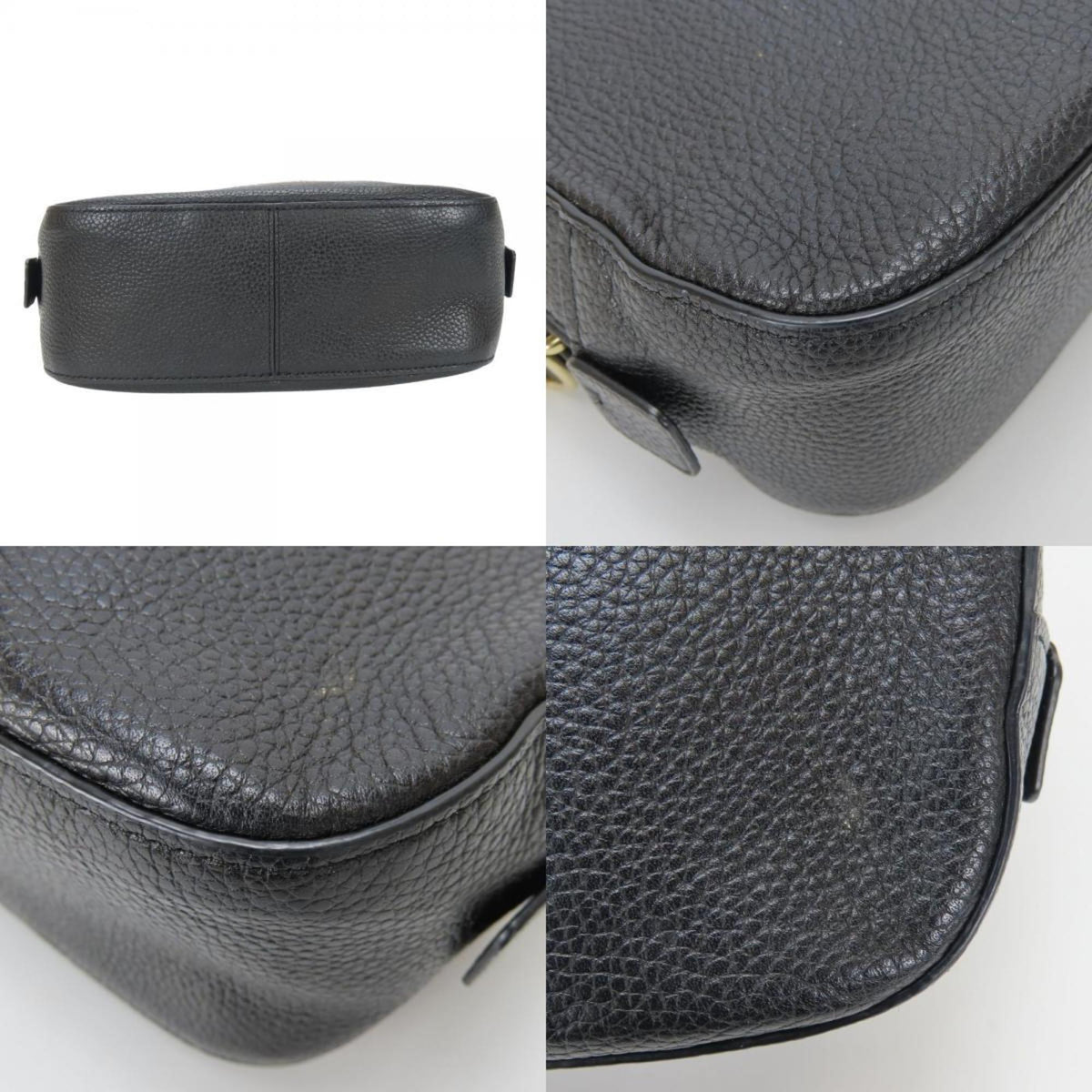 Coach Black Leather Pochette Pouch Shoulder Bag (Pre-Owned)