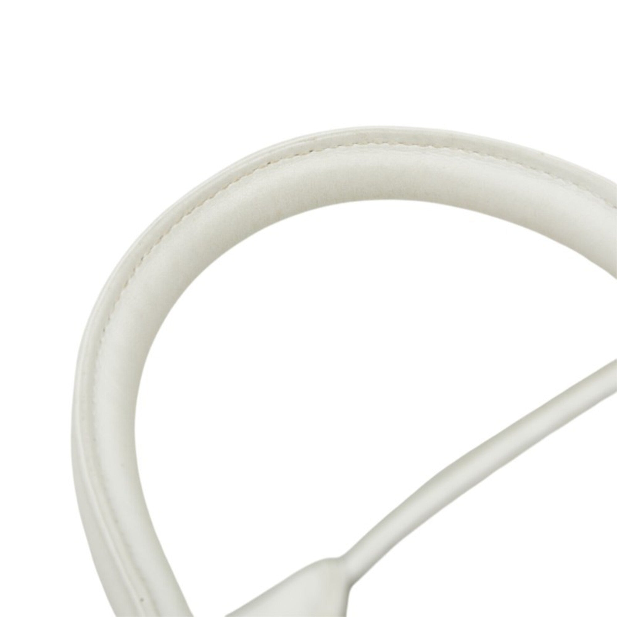 Chanel Gray White Canvas Leather Boston Bag (Pre-Owned)