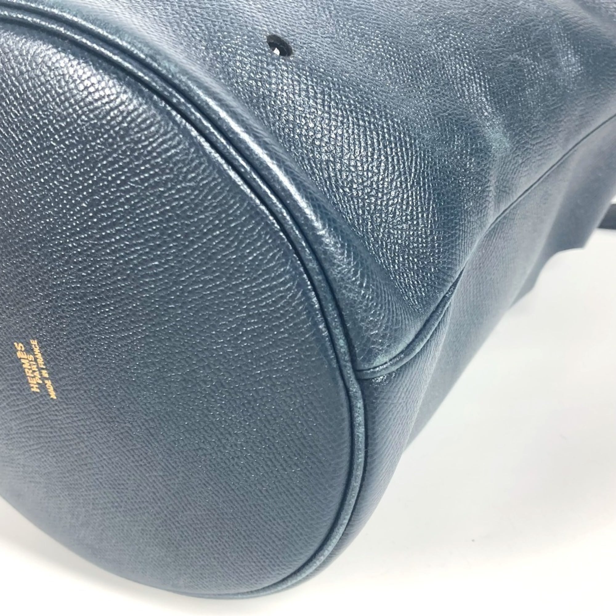Hermes Navy Leather Shoulder Bag (Pre-Owned)