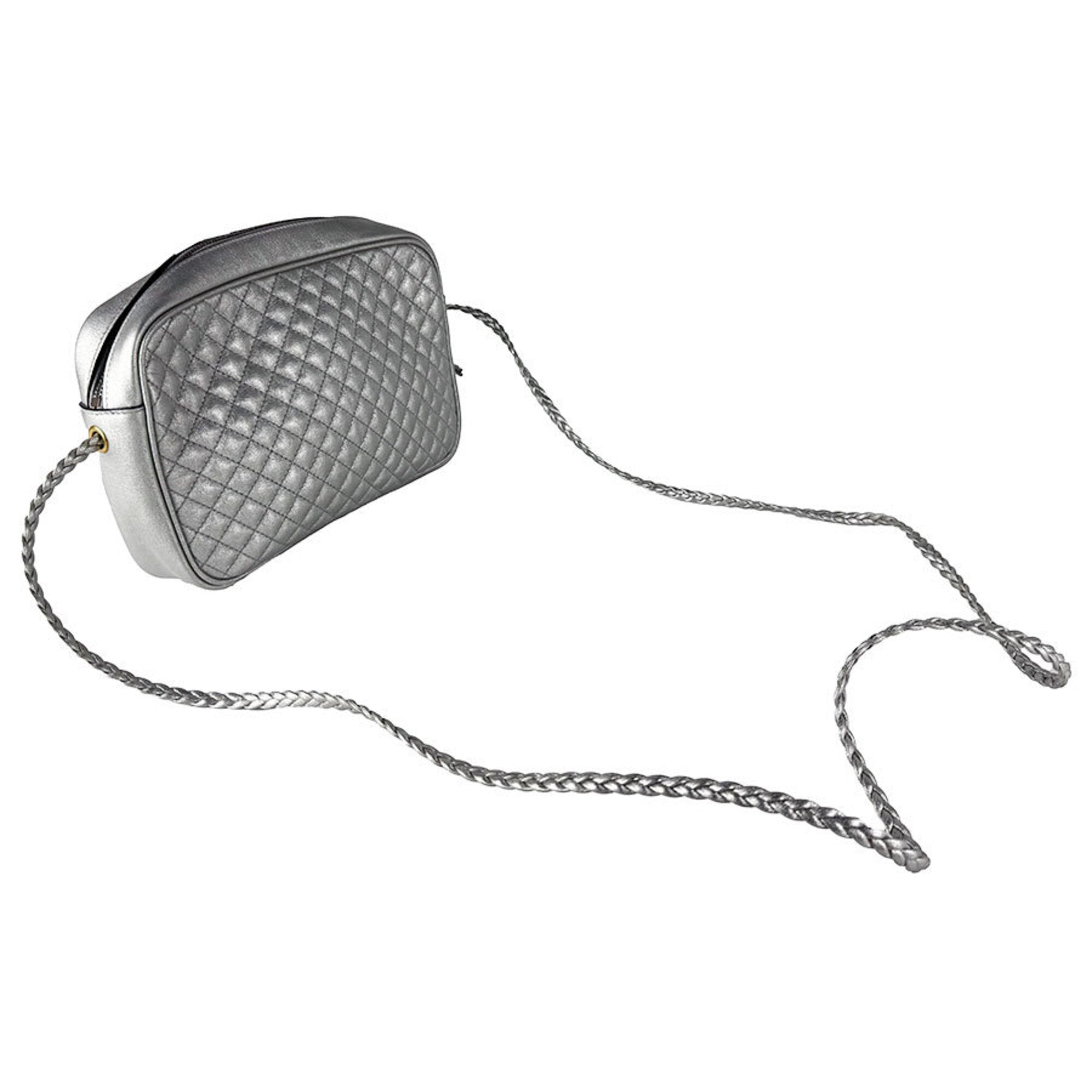 Gucci Silver Leather Shoulder Bag (Pre-Owned)