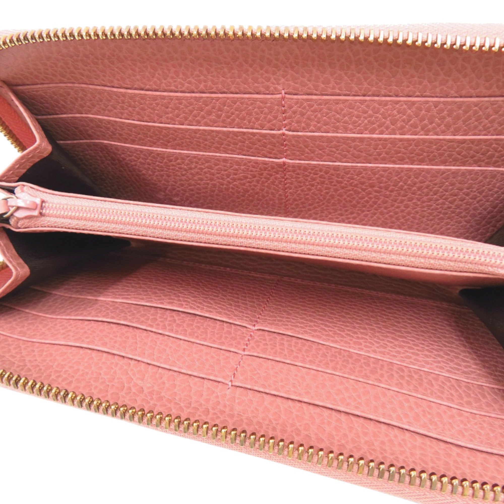Gucci Pink Leather Long Wallet (Bi-Fold) (Pre-Owned)
