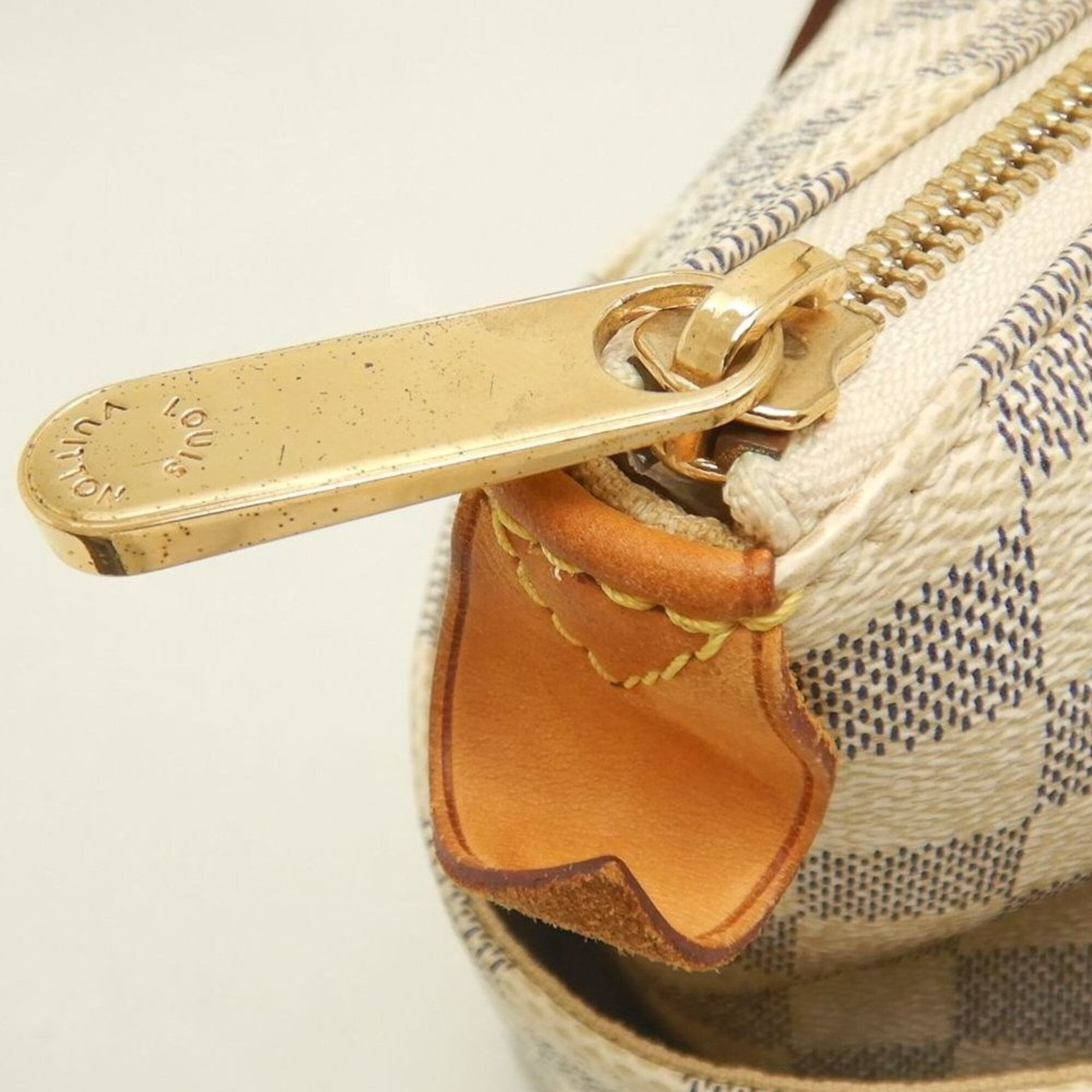 Louis Vuitton Azur Coated Canvas Leather Tote Bag (Pre-Owned)