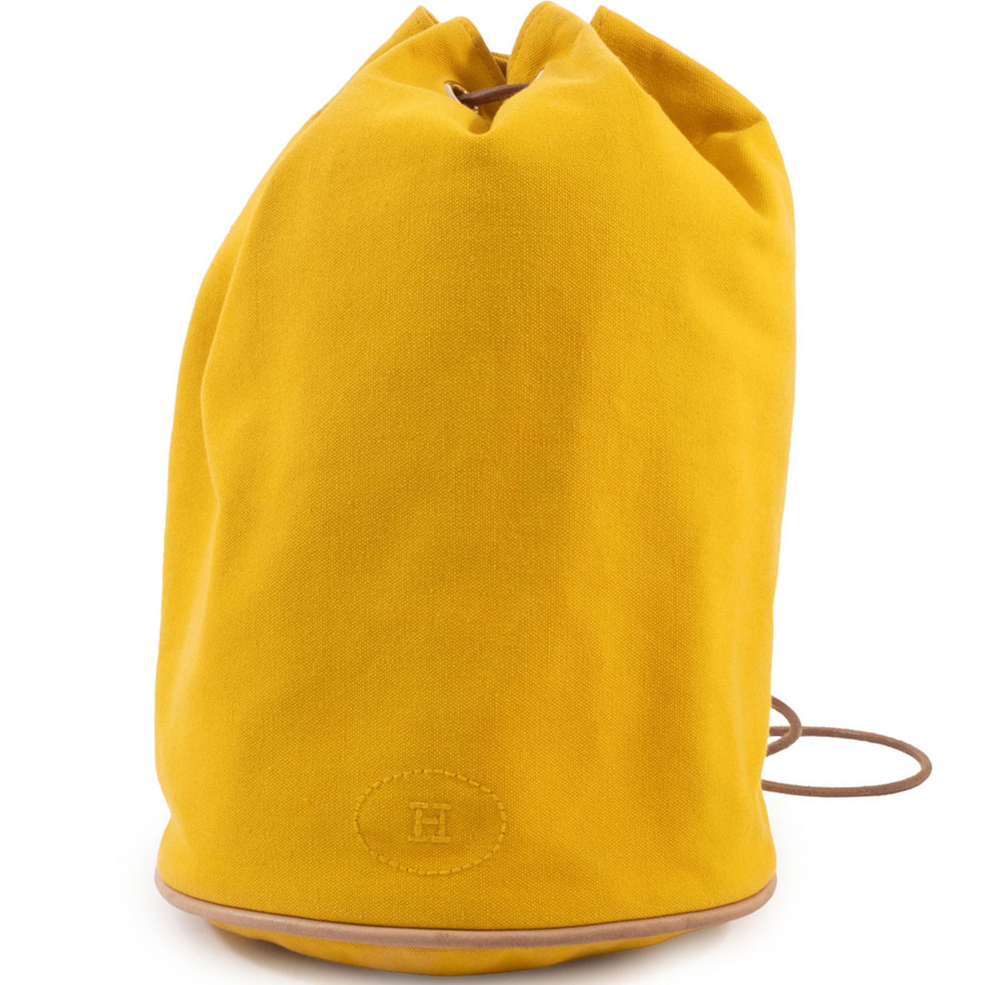 Hermes Polochon Mimil Yellow Cotton 100% Shoulder Bag (Pre-Owned)
