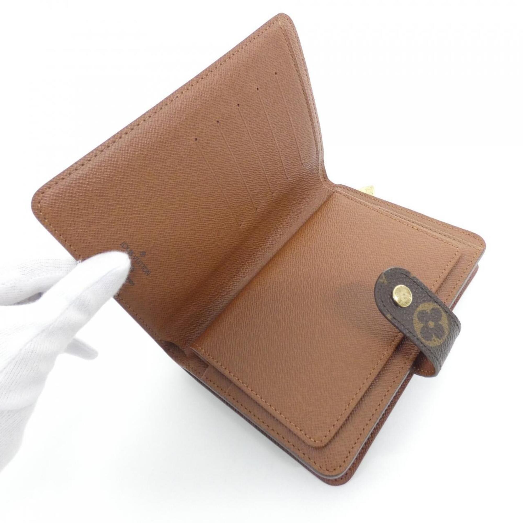 Louis Vuitton Marron Coated Canvas Wallet (Bi-Fold) (Pre-Owned)