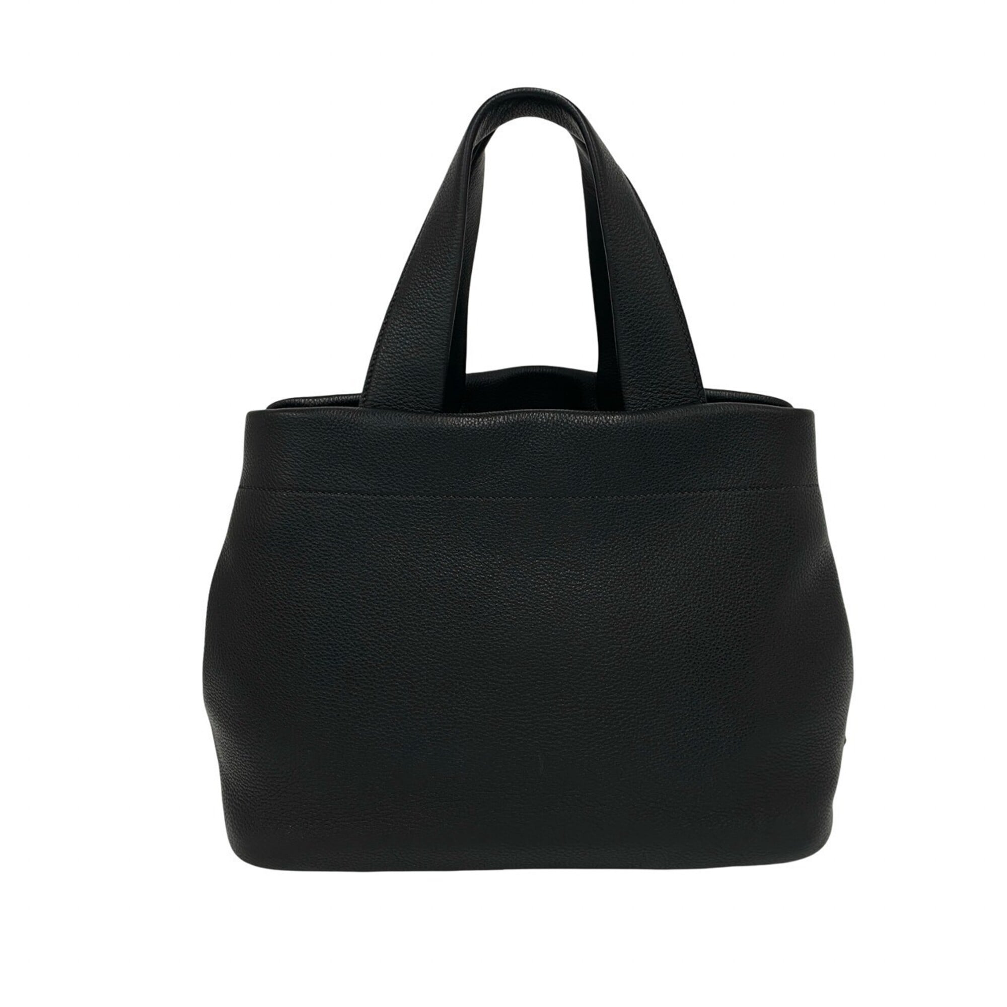 Prada Black Leather Handbag Tote Bag (Pre-Owned)
