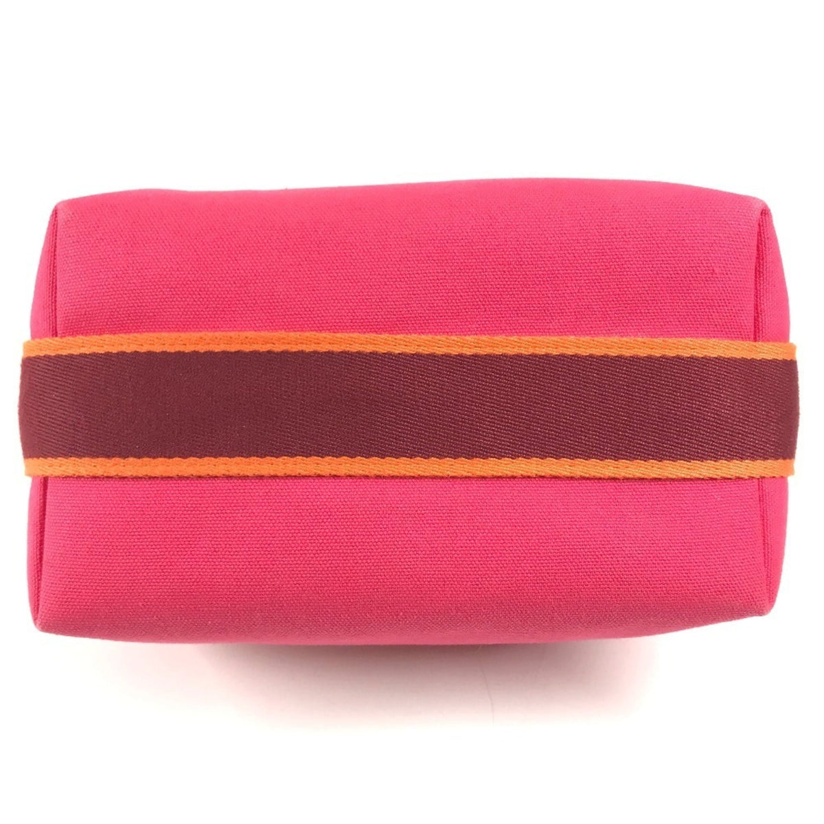Hermes Pink Canvas Handbag Vanity Bag (Pre-Owned)