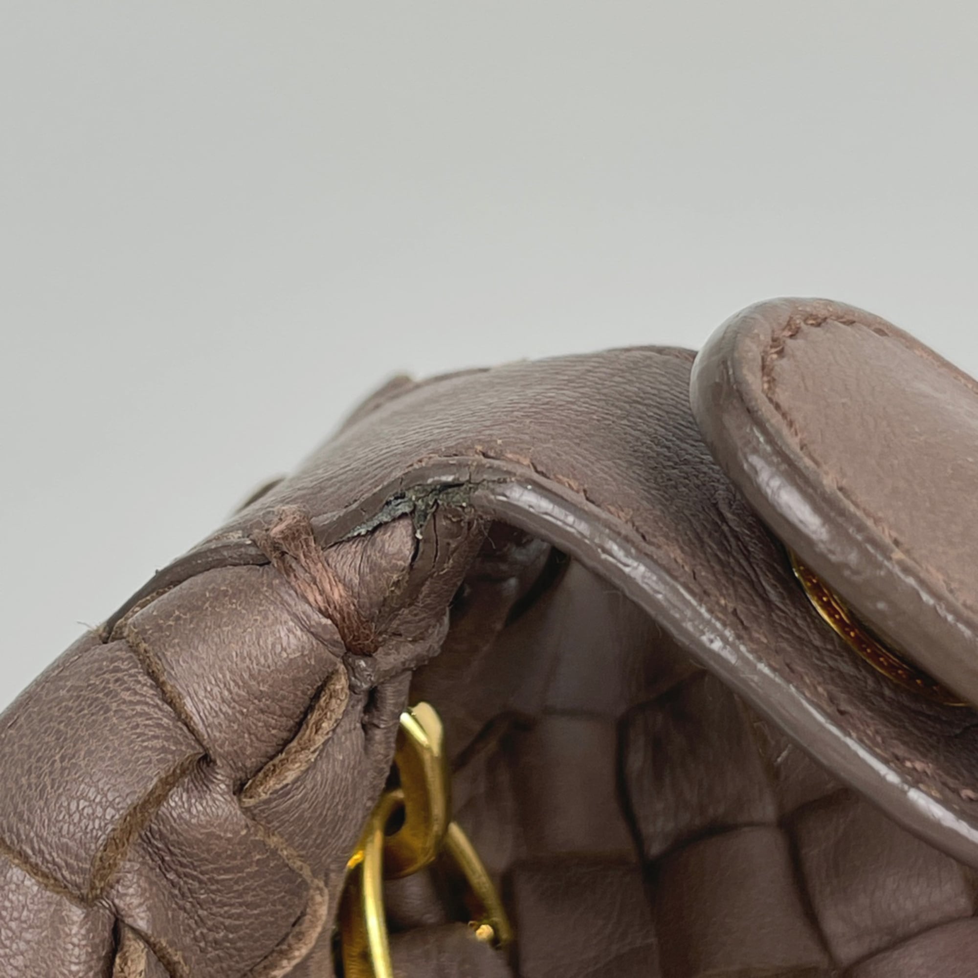 Bottega Veneta Intrecciato Brown Leather Handbag (Pre-Owned)