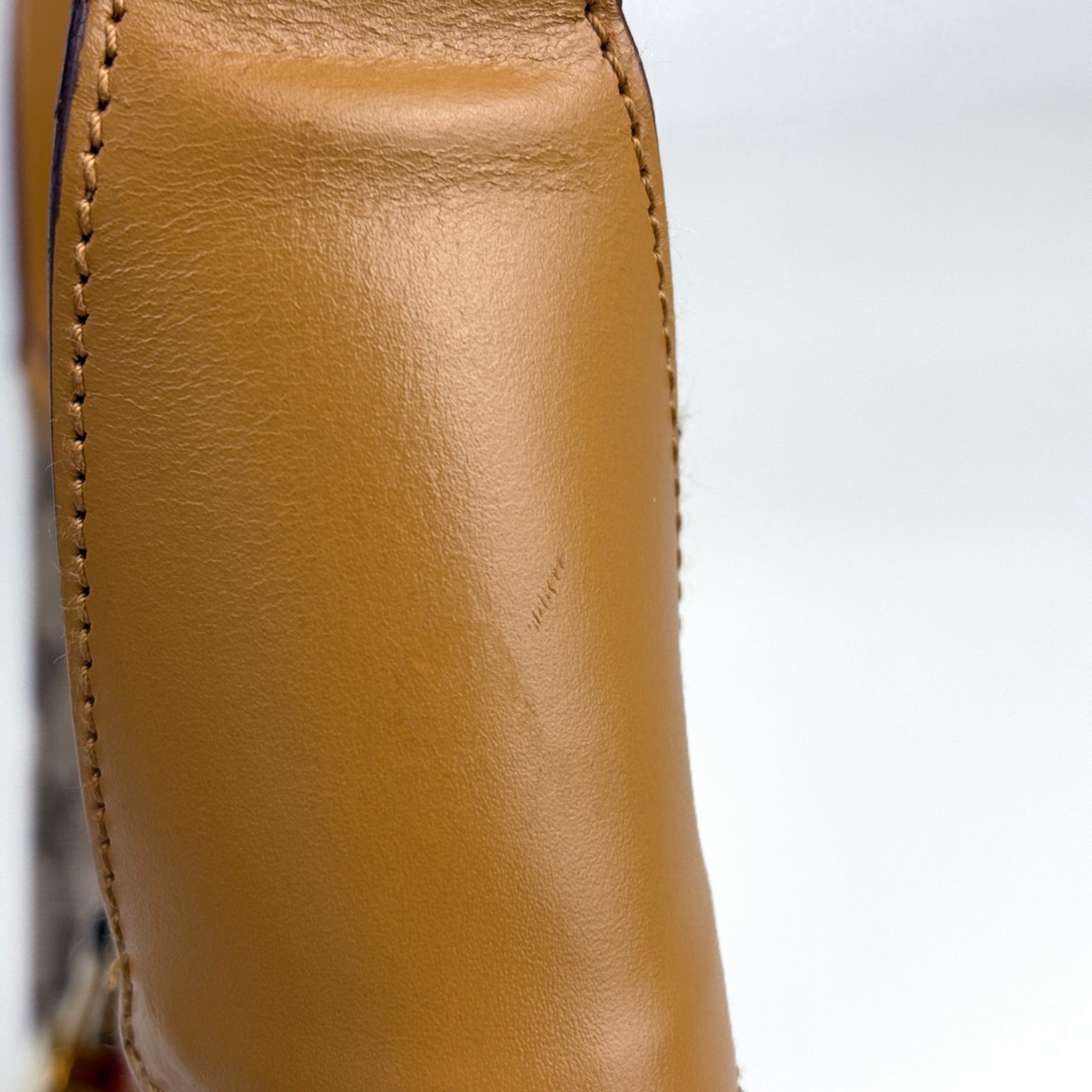 Gucci Brown Gg Canvas Leather Shoulder Bag (Pre-Owned)