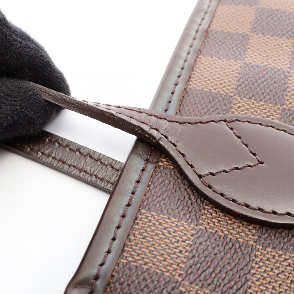 Louis Vuitton Brown Ebene Damier Canvas Coated Canvas Leather Handbag Tote Bag (Pre-Owned)