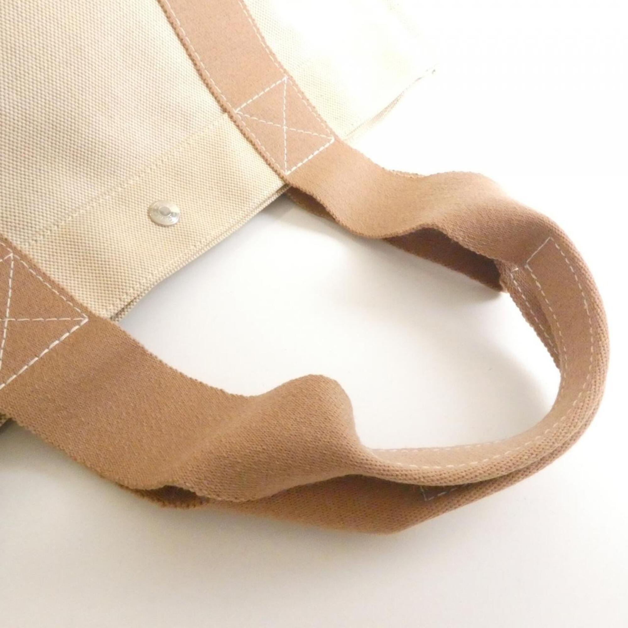 Hermes Beige Canvas Handbag (Pre-Owned)