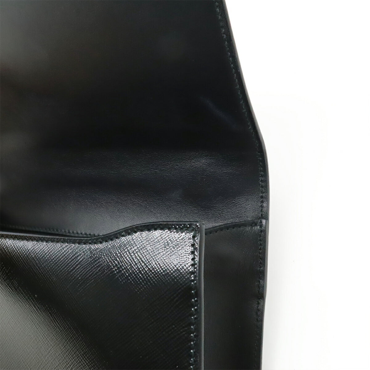 Prada Black Nero Leather Clutch Bag Shoulder Bag (Pre-Owned)
