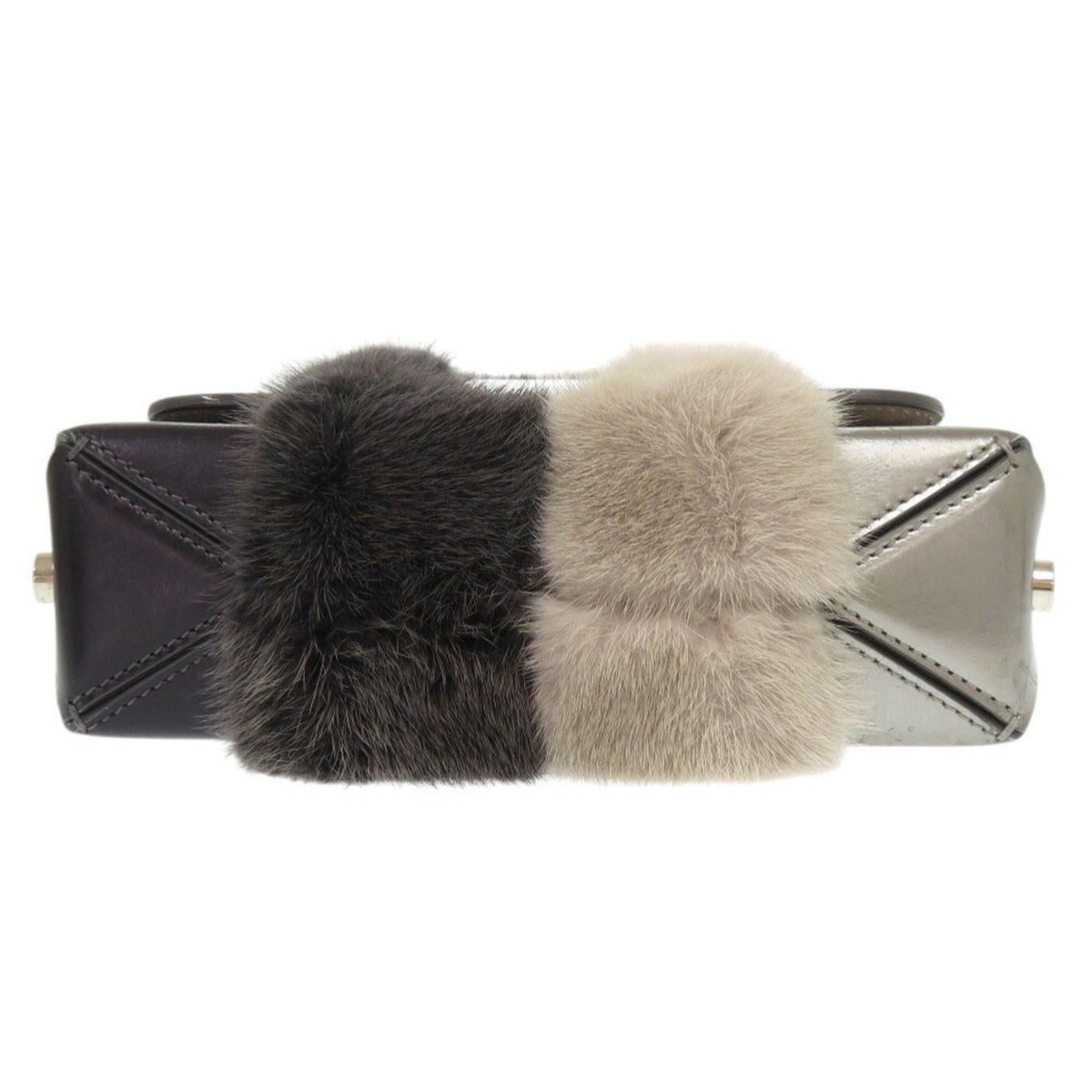 Jimmy Choo Gray Silver Leather Shoulder Bag (Pre-Owned)