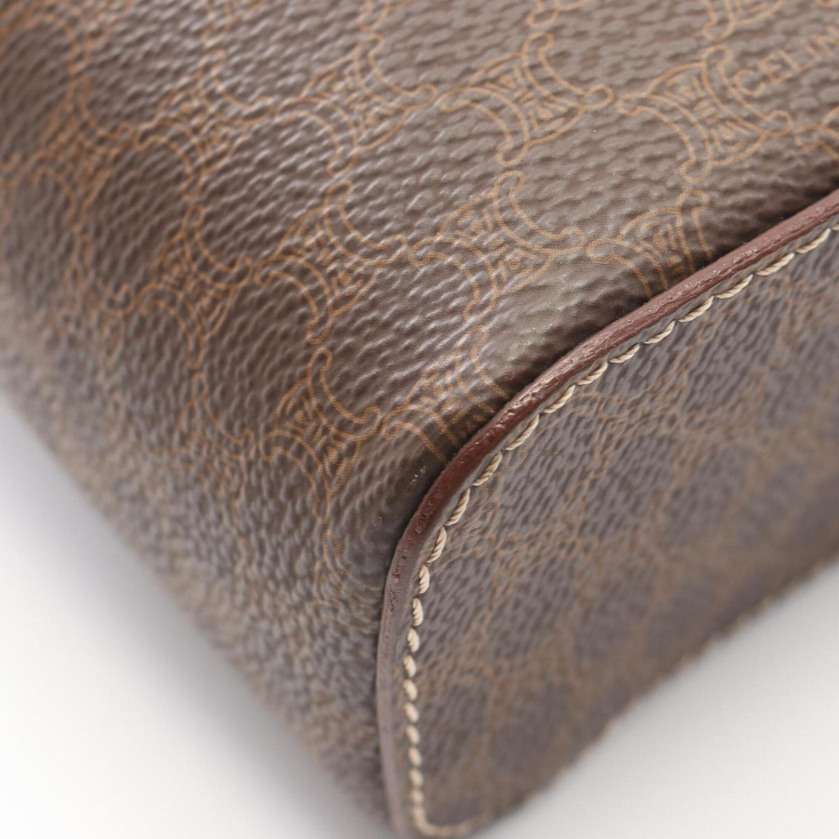 Celine Brown Coated Canvas Leather Handbag (Pre-Owned)