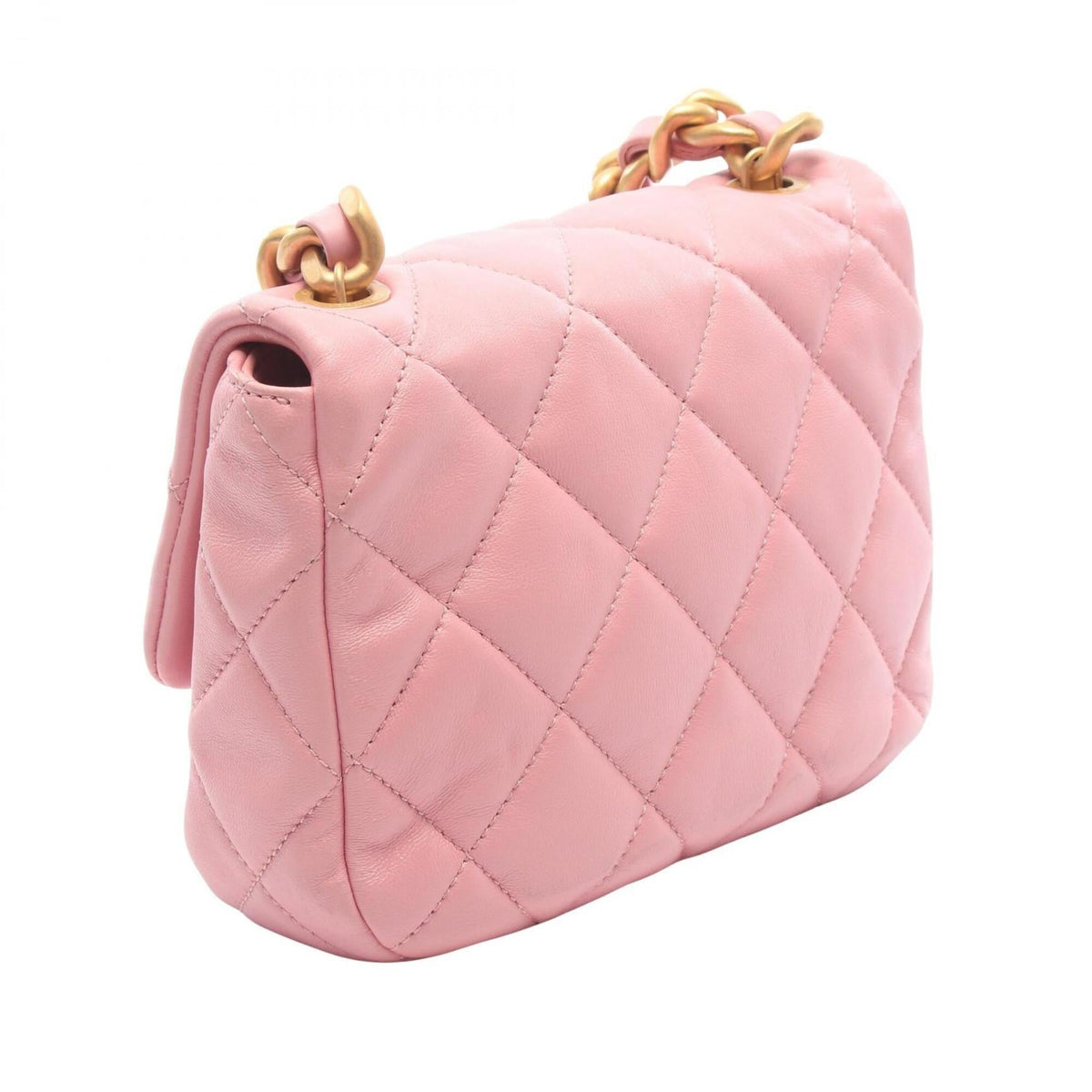 Chanel Pink Leather Handbag Shoulder Bag (Pre-Owned)
