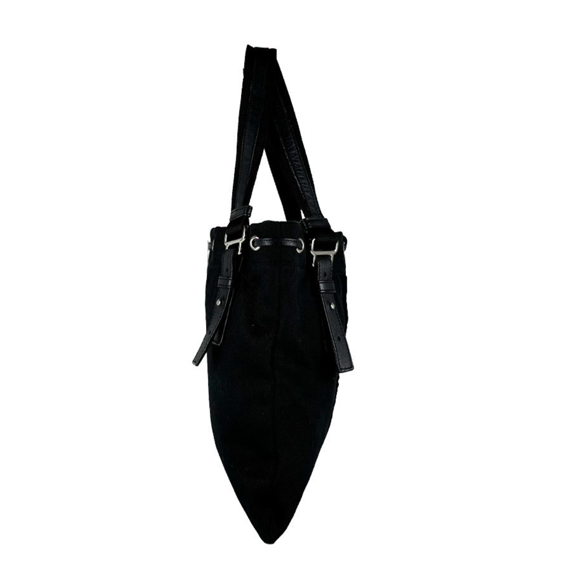 Saint Laurent Black Canvas Handbag (Pre-Owned)
