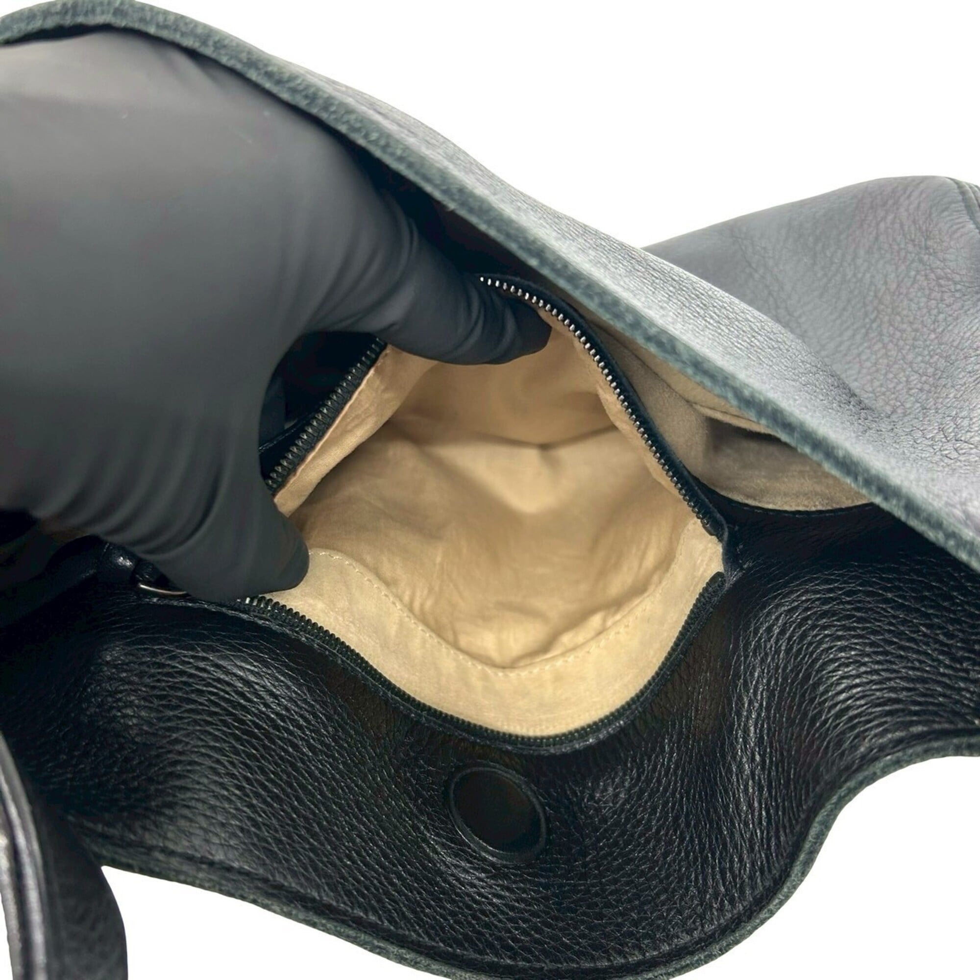 Bottega Veneta Black Leather Shoulder Bag Tote Bag (Pre-Owned)