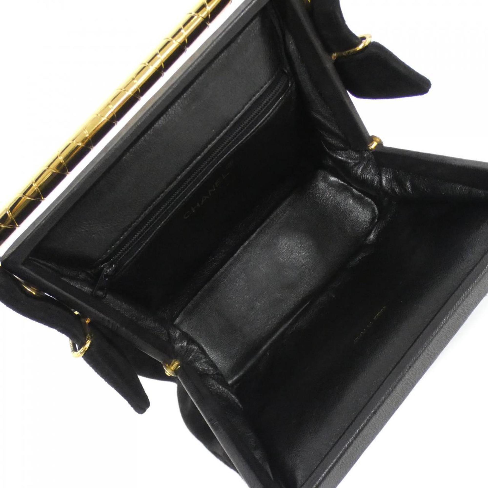 Chanel Black Suede Handbag (Pre-Owned)