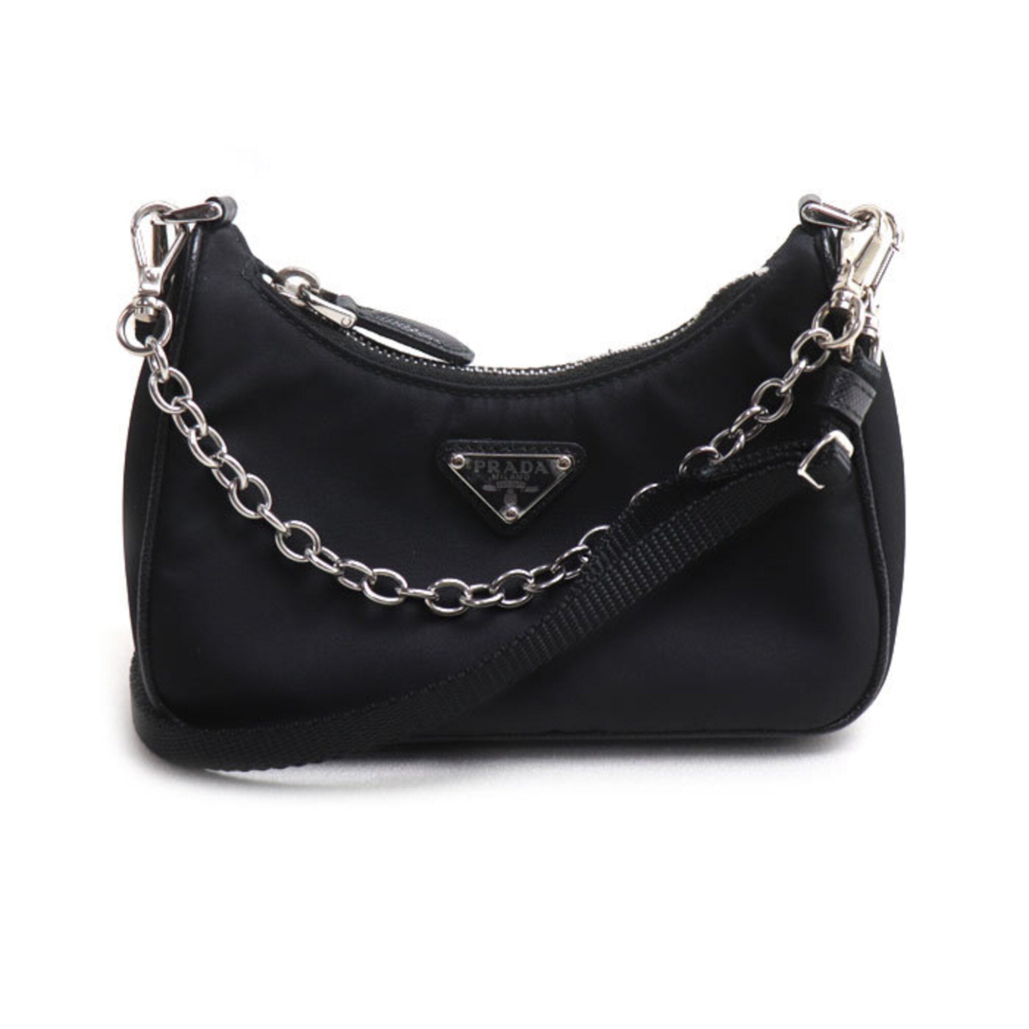 Prada Black Nylon Shoulder Bag (Pre-Owned)
