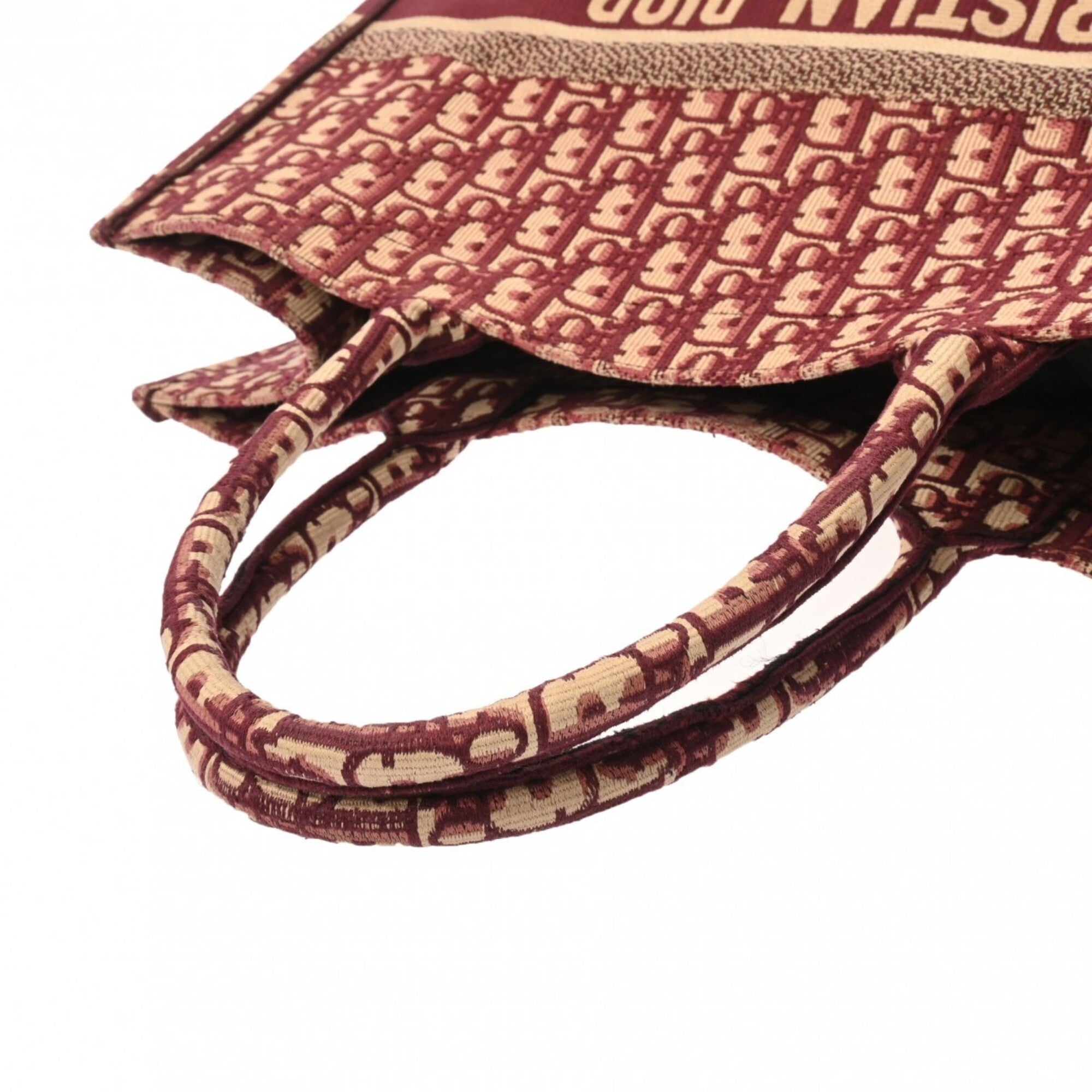 Christian Dior Bordeaux Canvas Handbag (Pre-Owned)