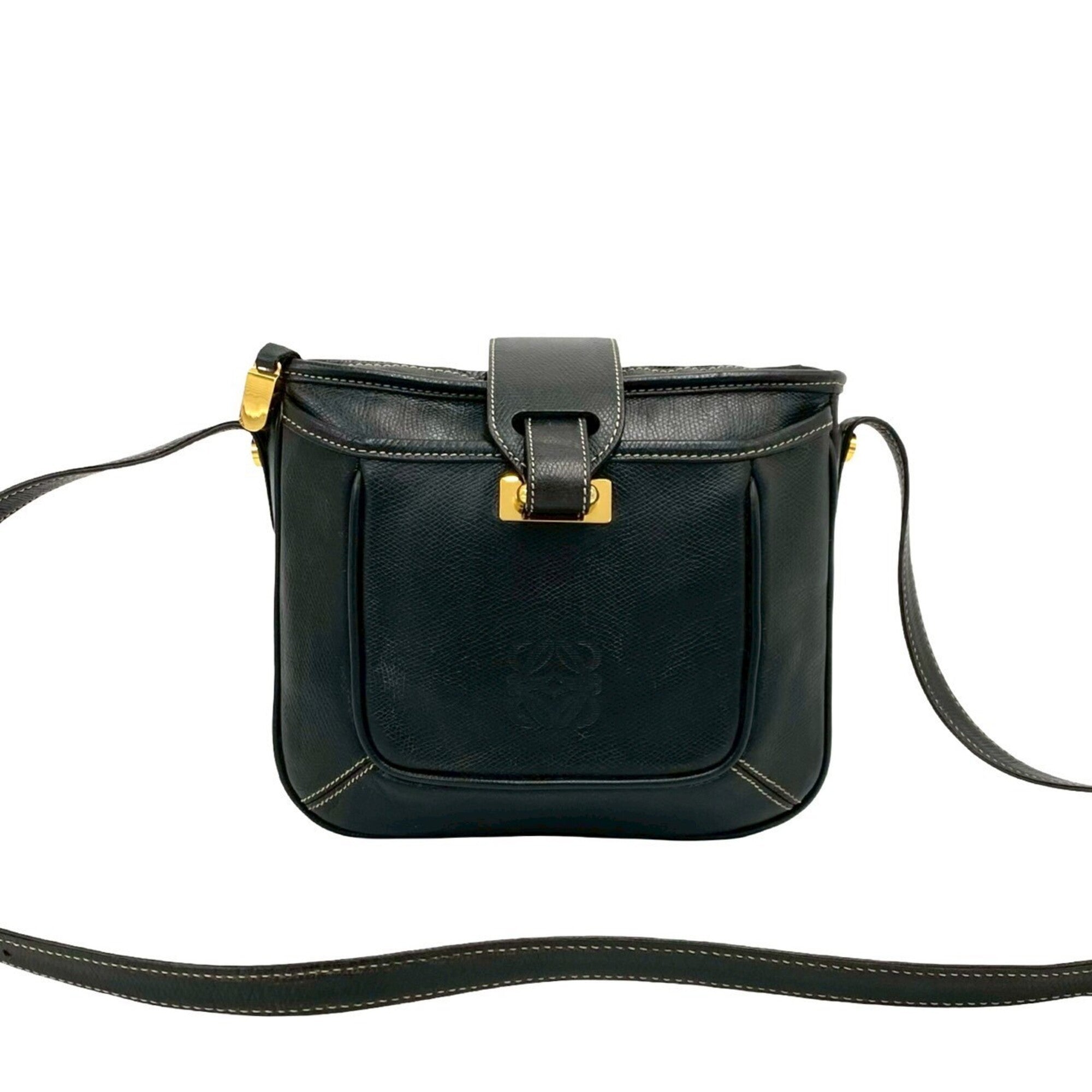 Loewe Black Leather Pochette Shoulder Bag (Pre-Owned)
