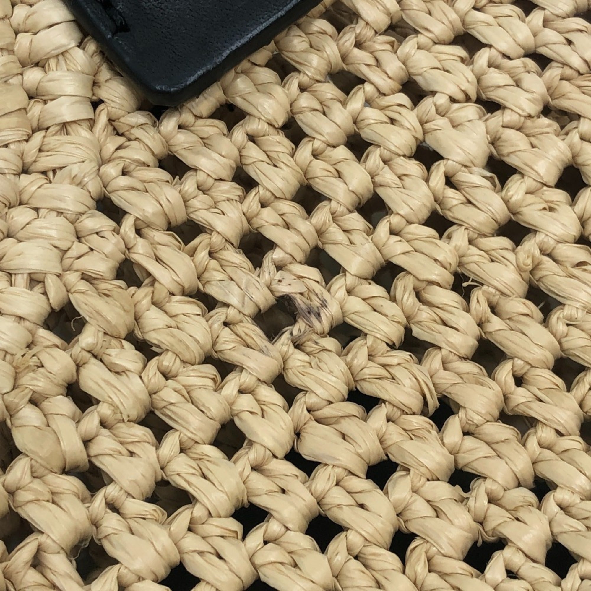 Loewe Black Raffia Shoulder Bag (Pre-Owned)