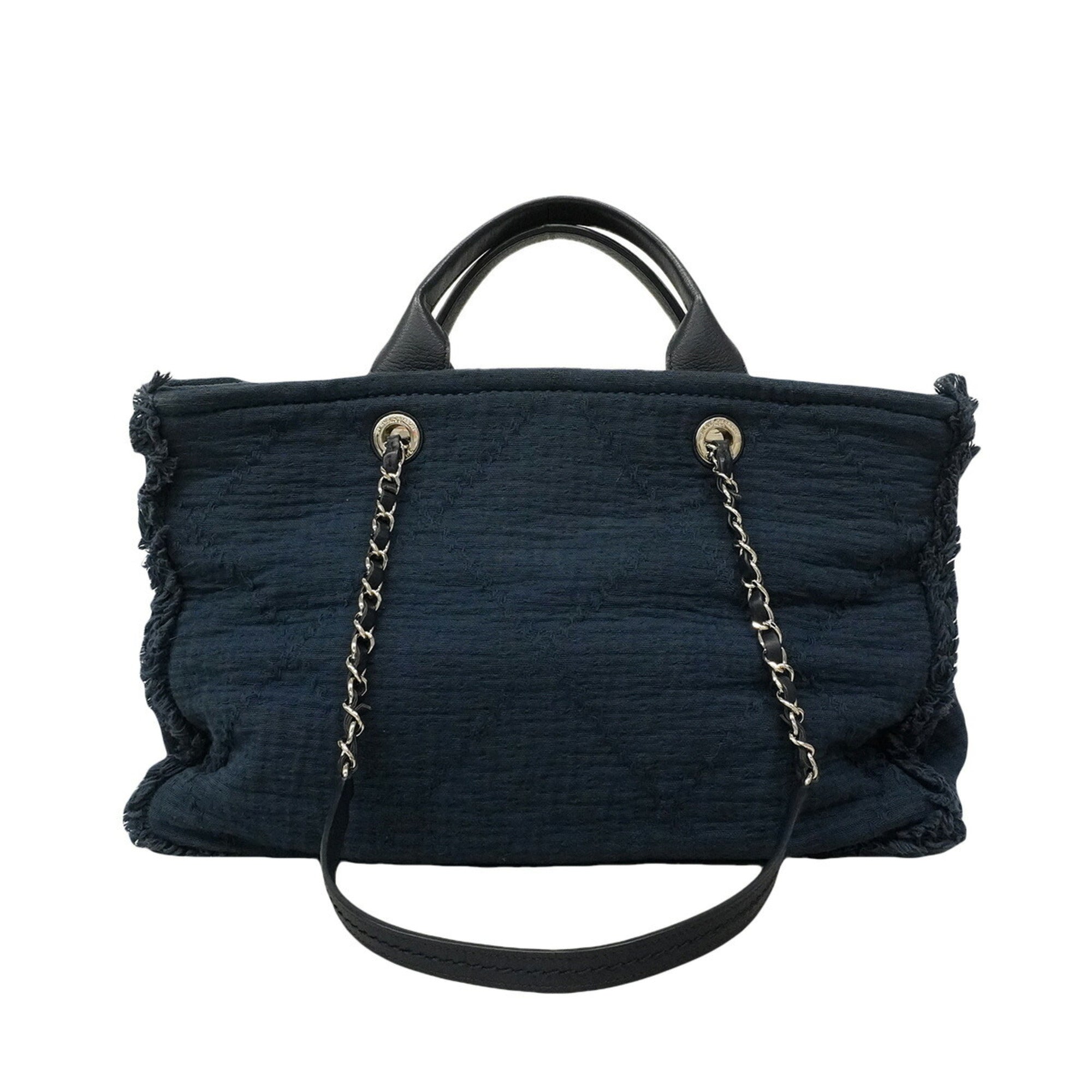 Chanel Navy Cotton Tote Bag (Pre-Owned)