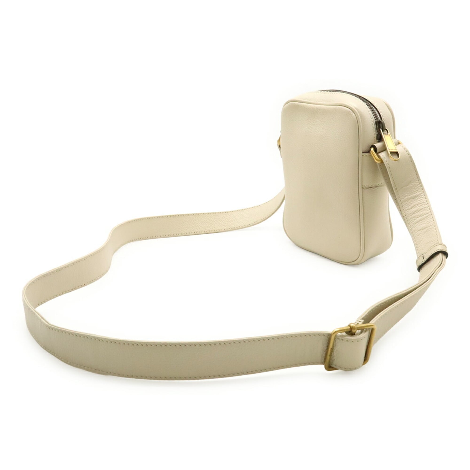Gucci Ivory Leather Pochette Shoulder Bag (Pre-Owned)
