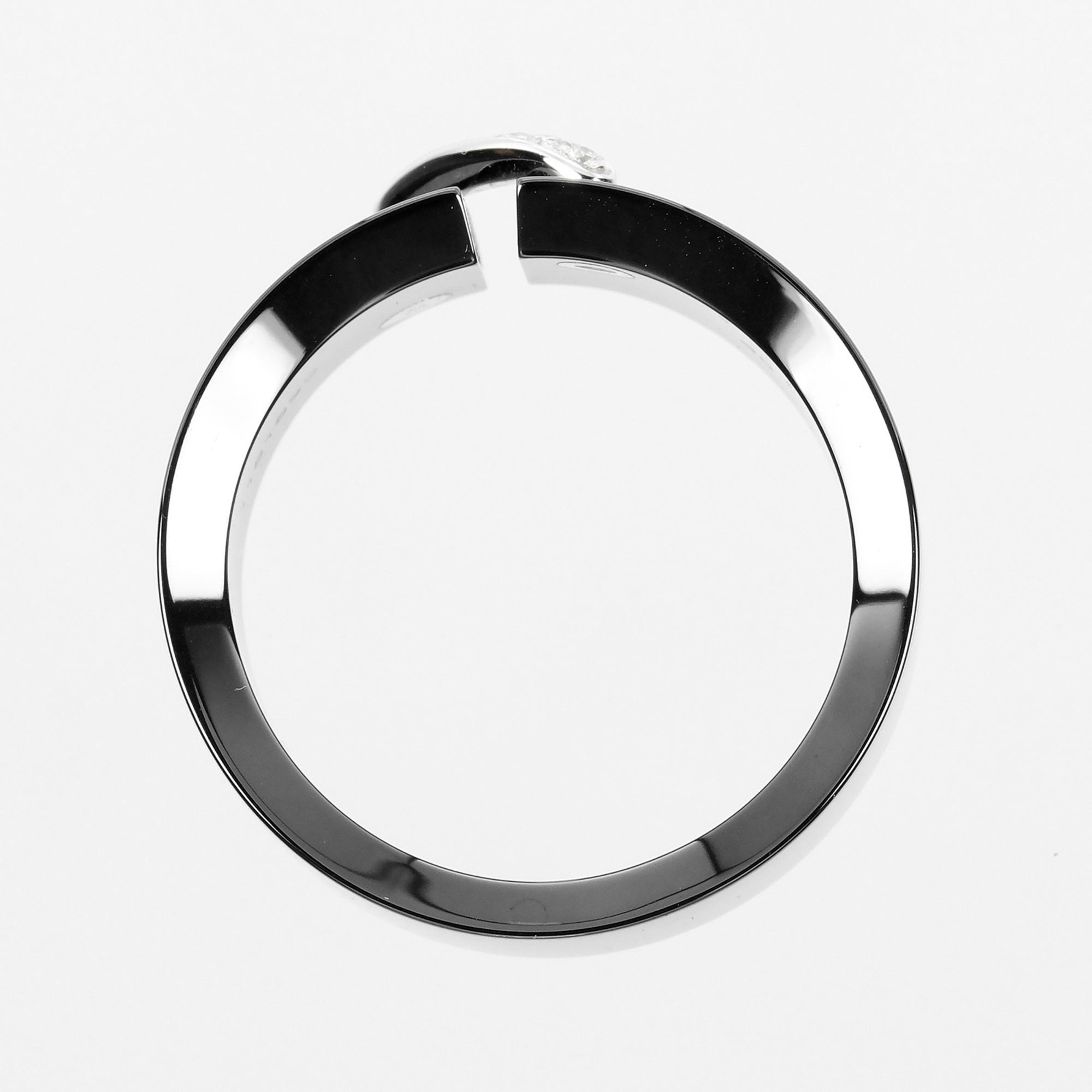 Chaumet Black White Gold Ceramic White Gold (18K) Band Ring (Pre-Owned)