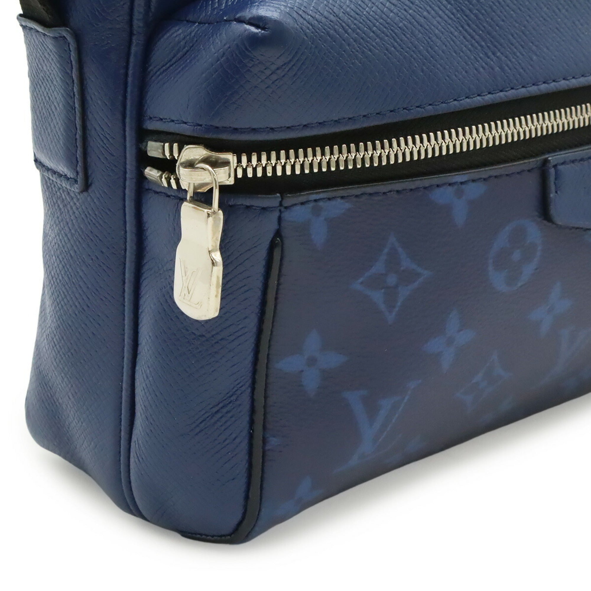 Louis Vuitton Cobalt Monogram Canvas Pvc Coated Canvas Taiga Leather Leather Messenger Bag Shoulder Bag (Pre-Owned)