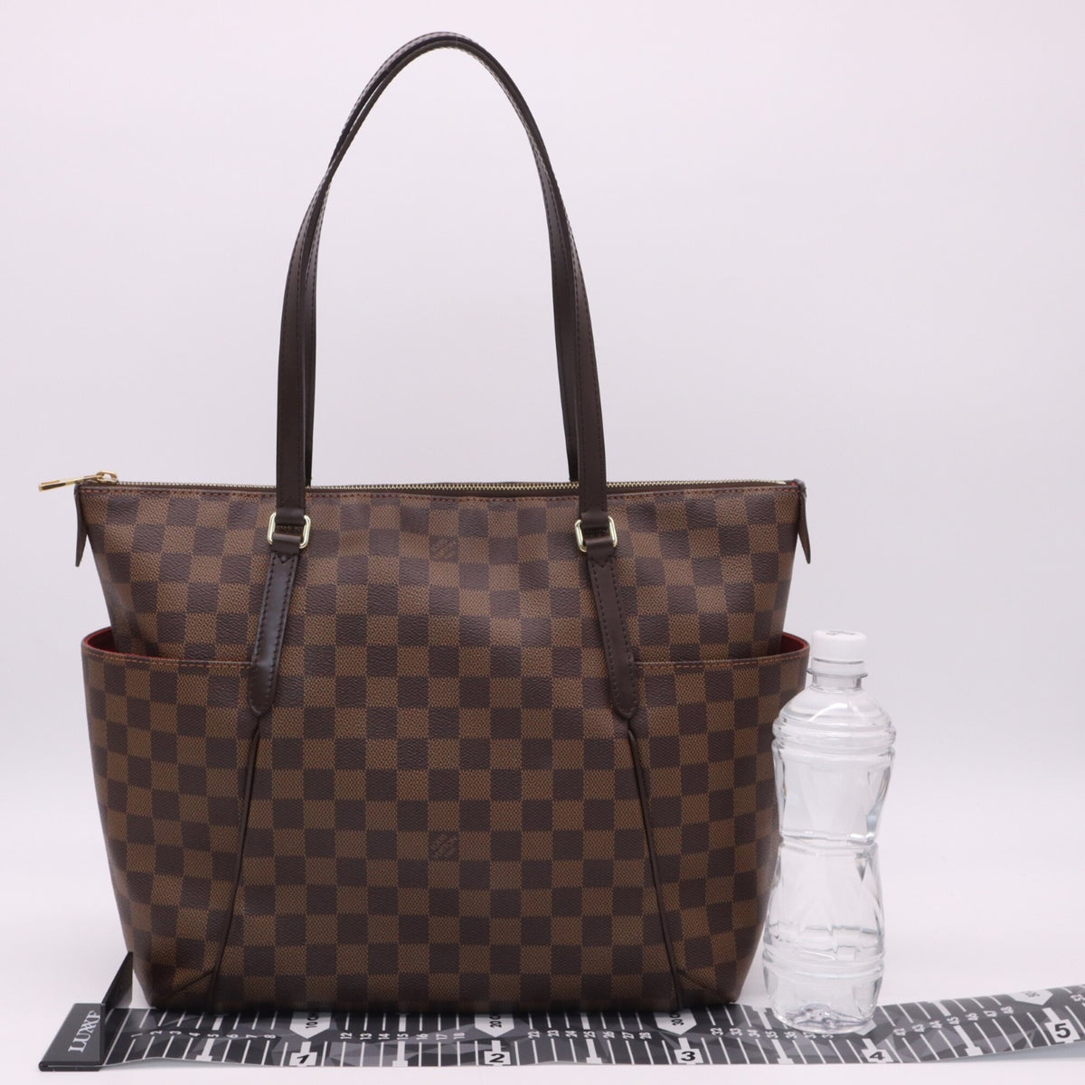 Louis Vuitton Beige Brown Coated Canvas Leather Handbag (Pre-Owned)
