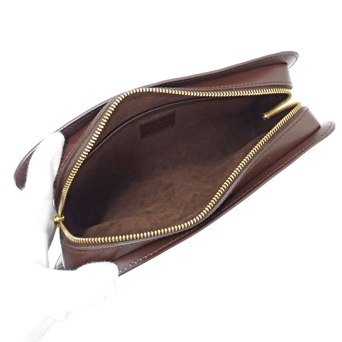 Louis Vuitton Damier Damier Canvas Ebene Damier Canvas Clutch Bag (Pre-Owned)
