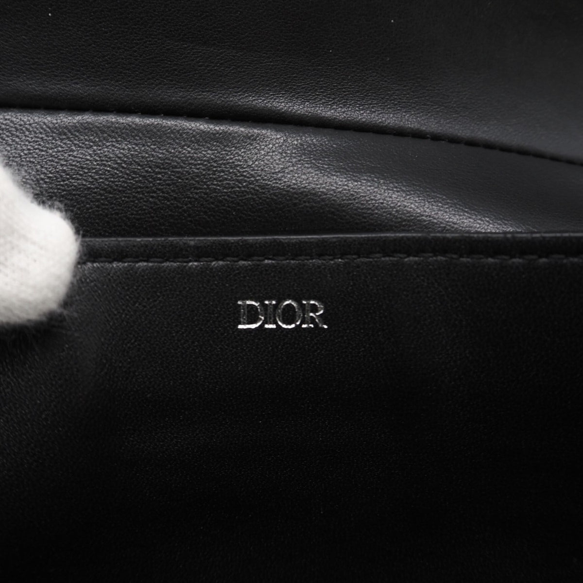 Christian Dior Gray Navy Cotton Shoulder Bag (Pre-Owned)