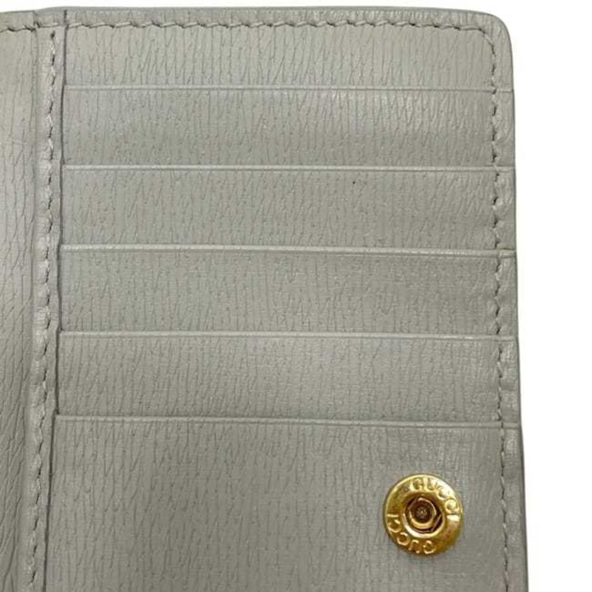 Gucci Gray Leather Wallet (Bi-Fold) (Pre-Owned)
