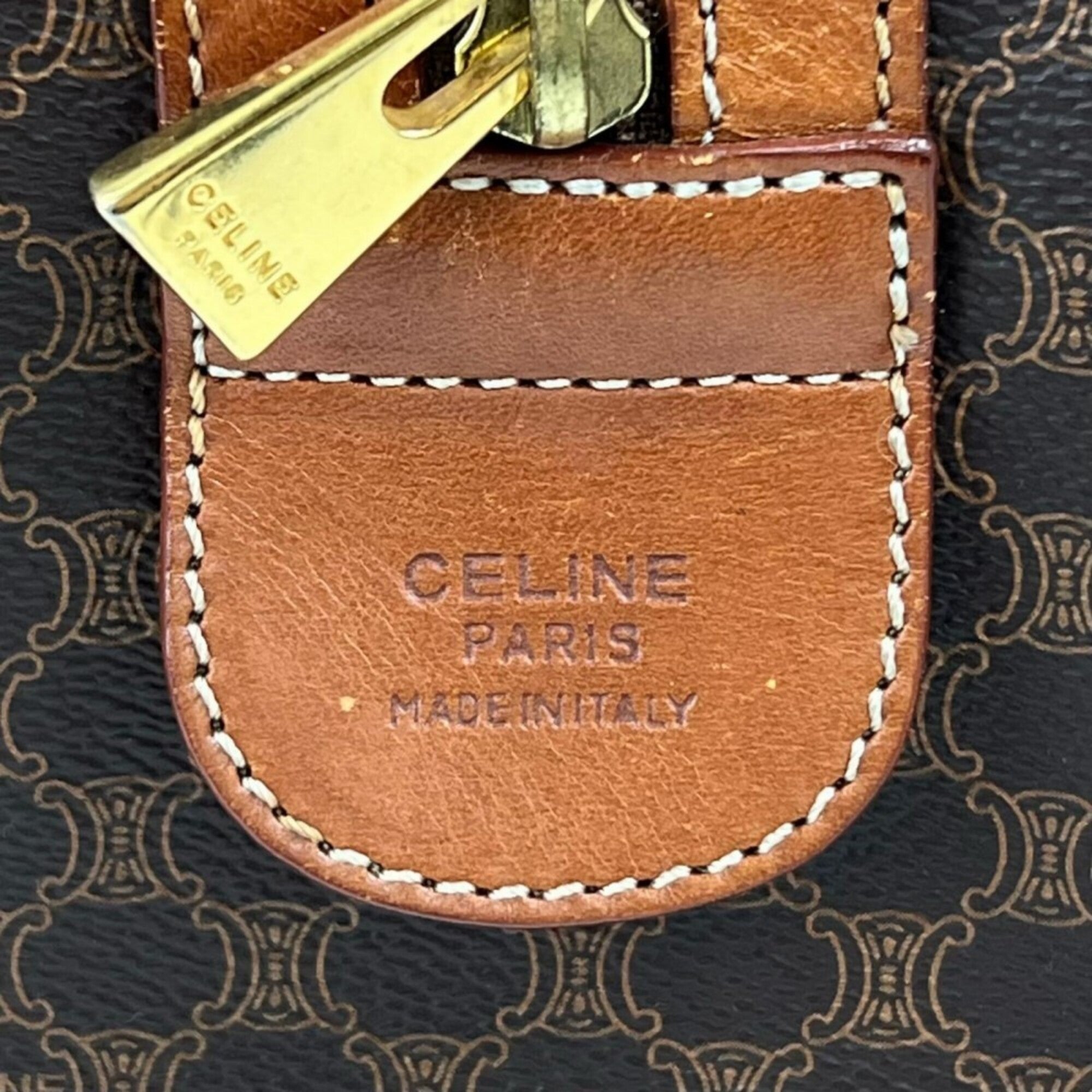 Celine Brown Leather Boston Bag (Pre-Owned)
